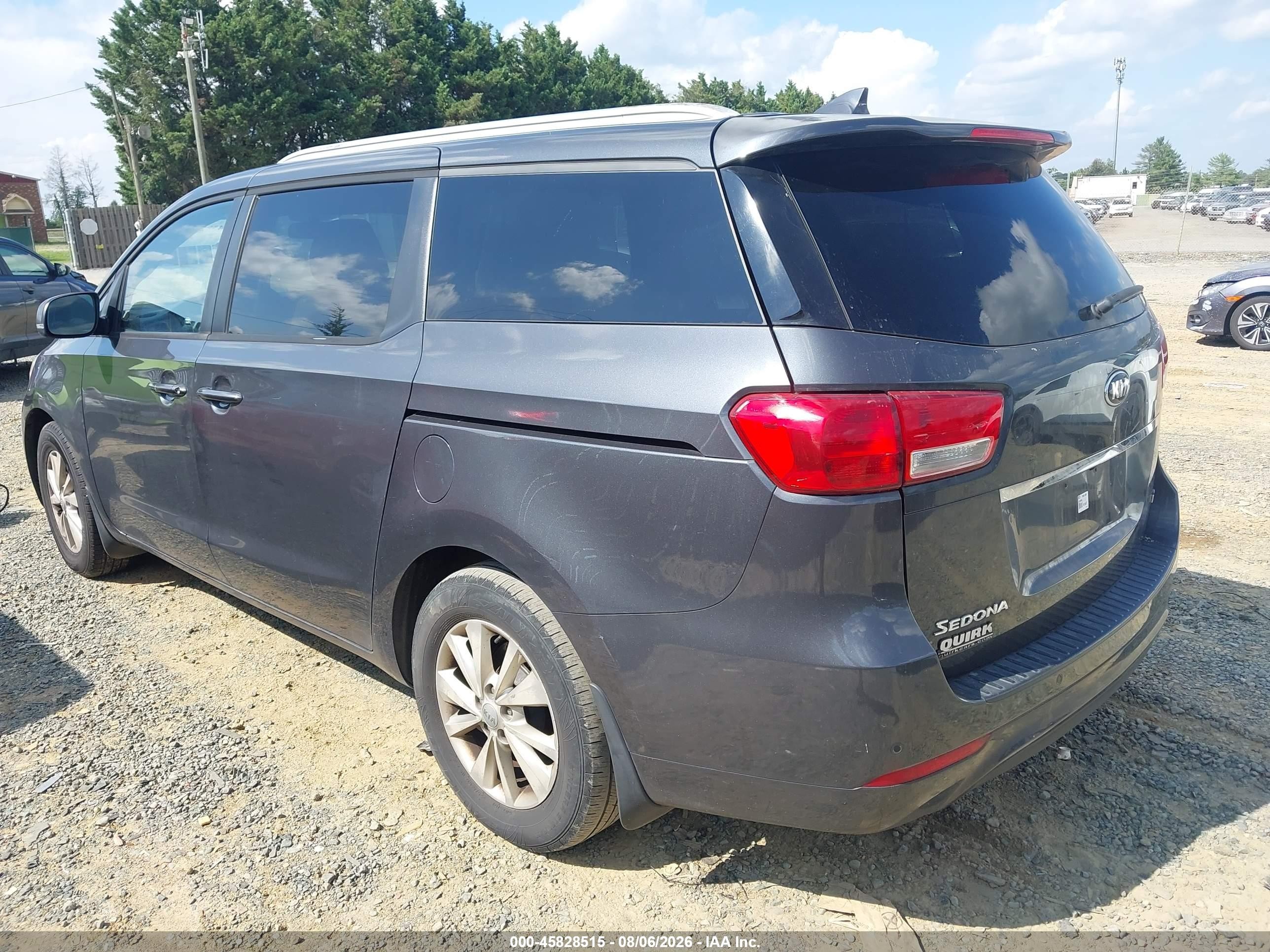 2015 Kia Sedona Lx Gray vin: KNDMB5C17F6019373