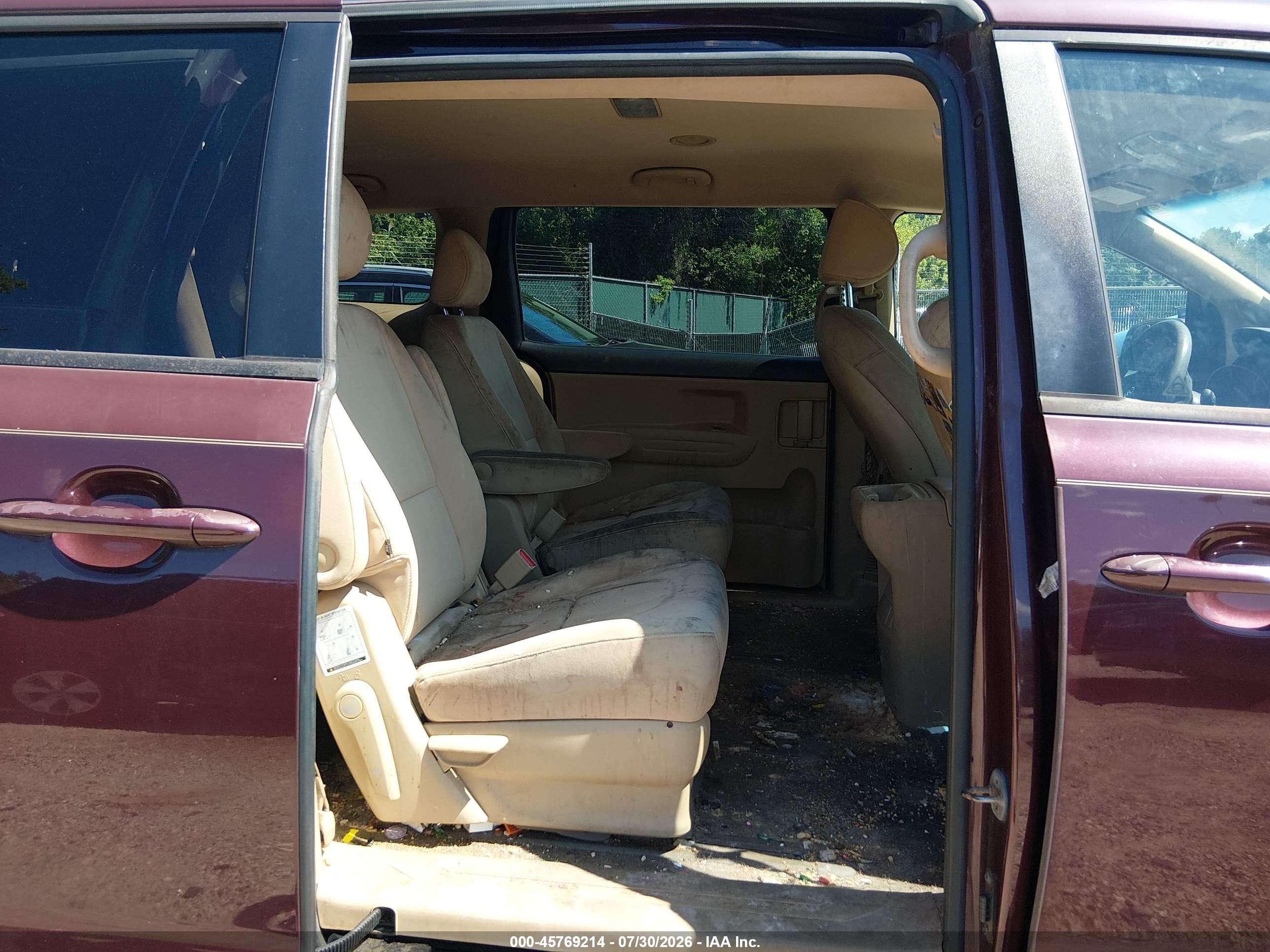 2015 Kia Sedona Lx Бордовый vin: KNDMB5C17F6020393