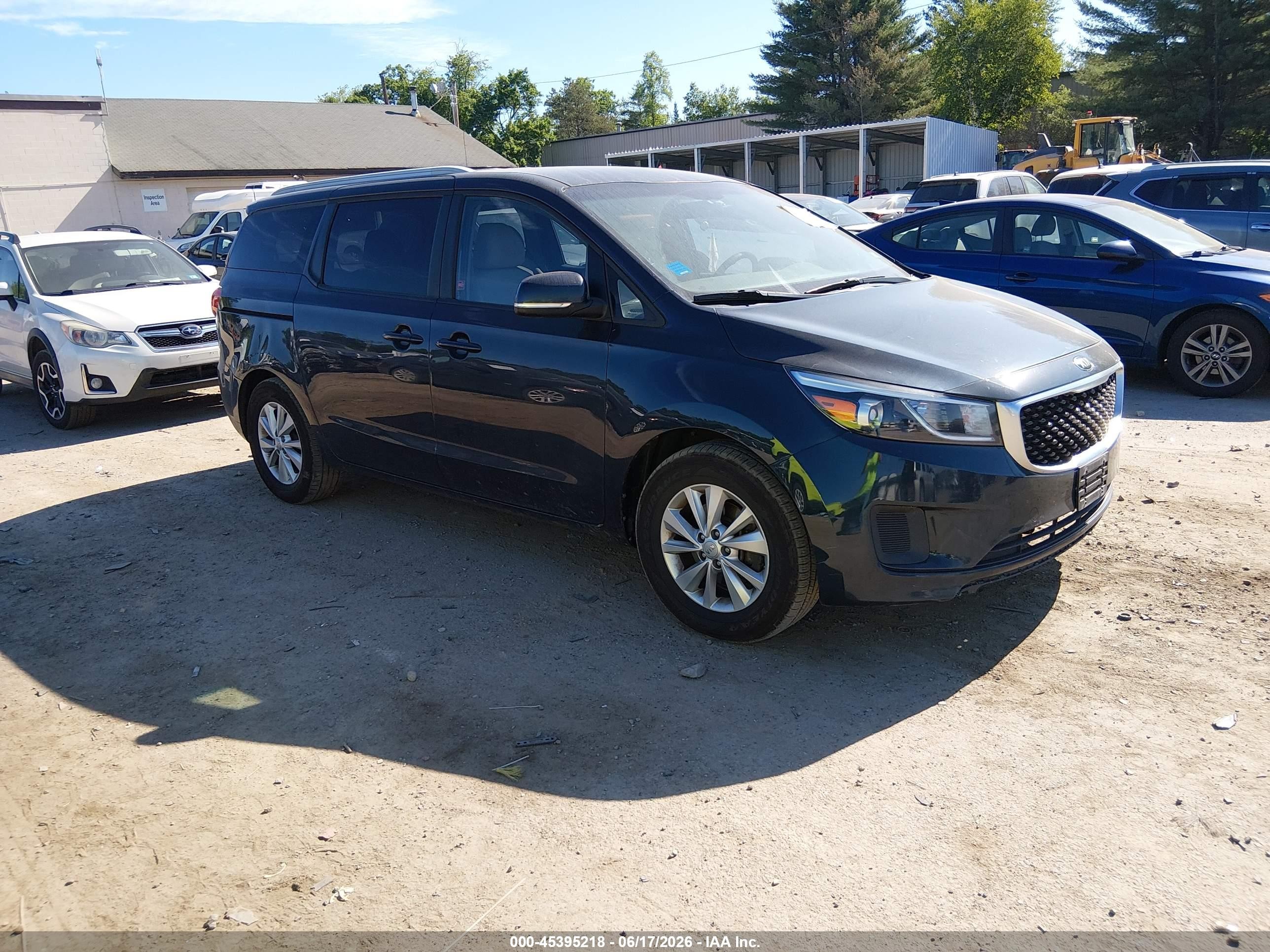 2015 Kia Sedona Lx Синий vin: KNDMB5C17F6034357