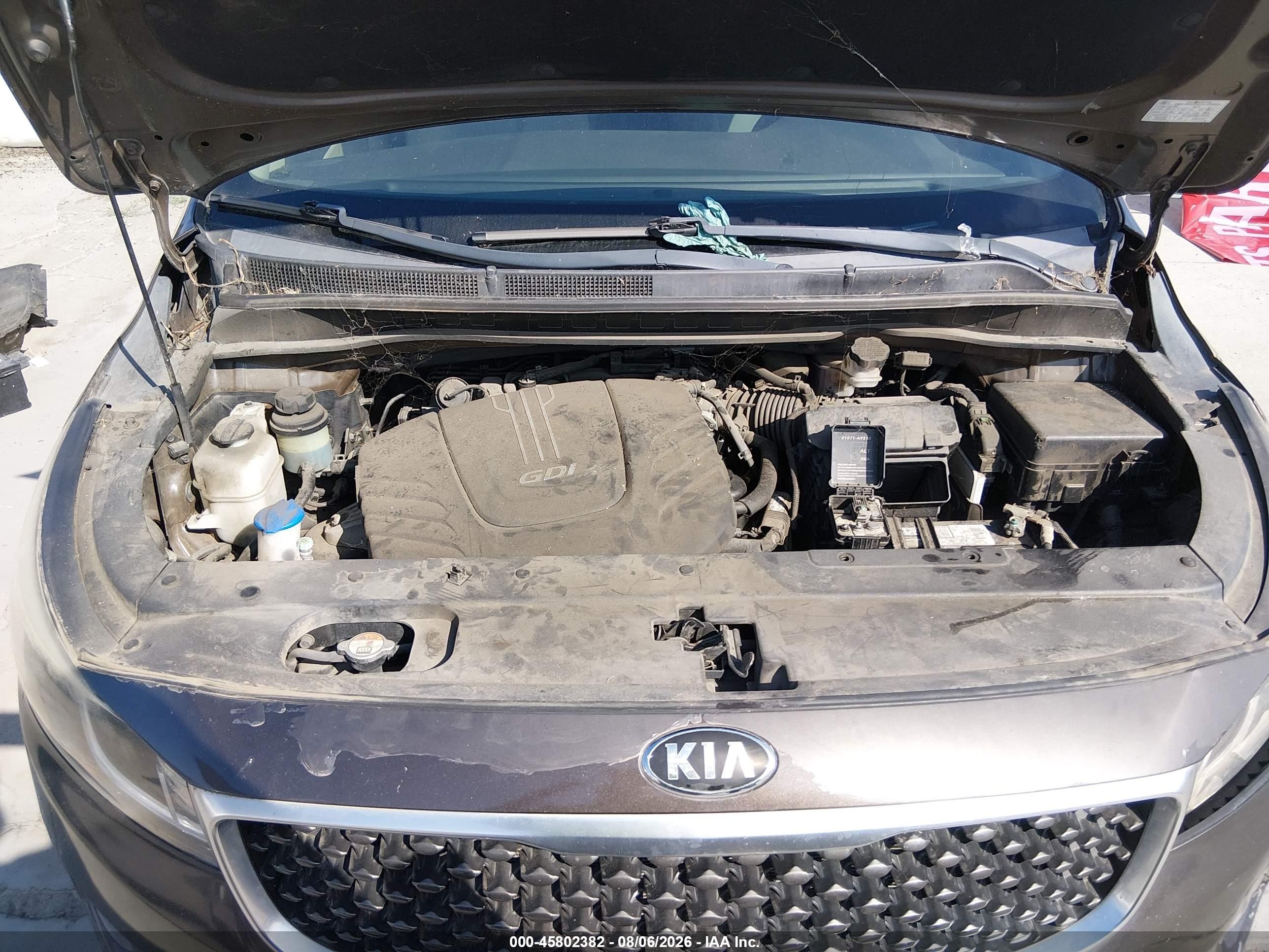 2015 Kia Sedona Lx Gray vin: KNDMB5C17F6037758