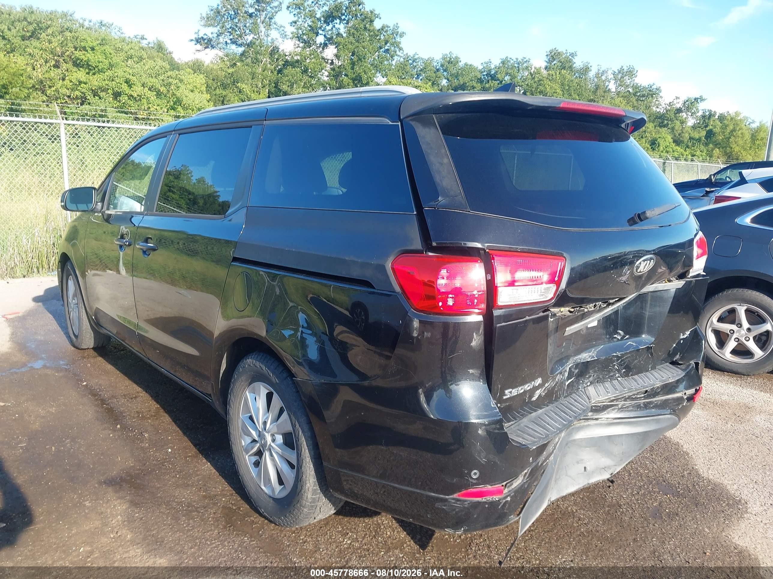 2015 Kia Sedona Lx Black vin: KNDMB5C18F6020676