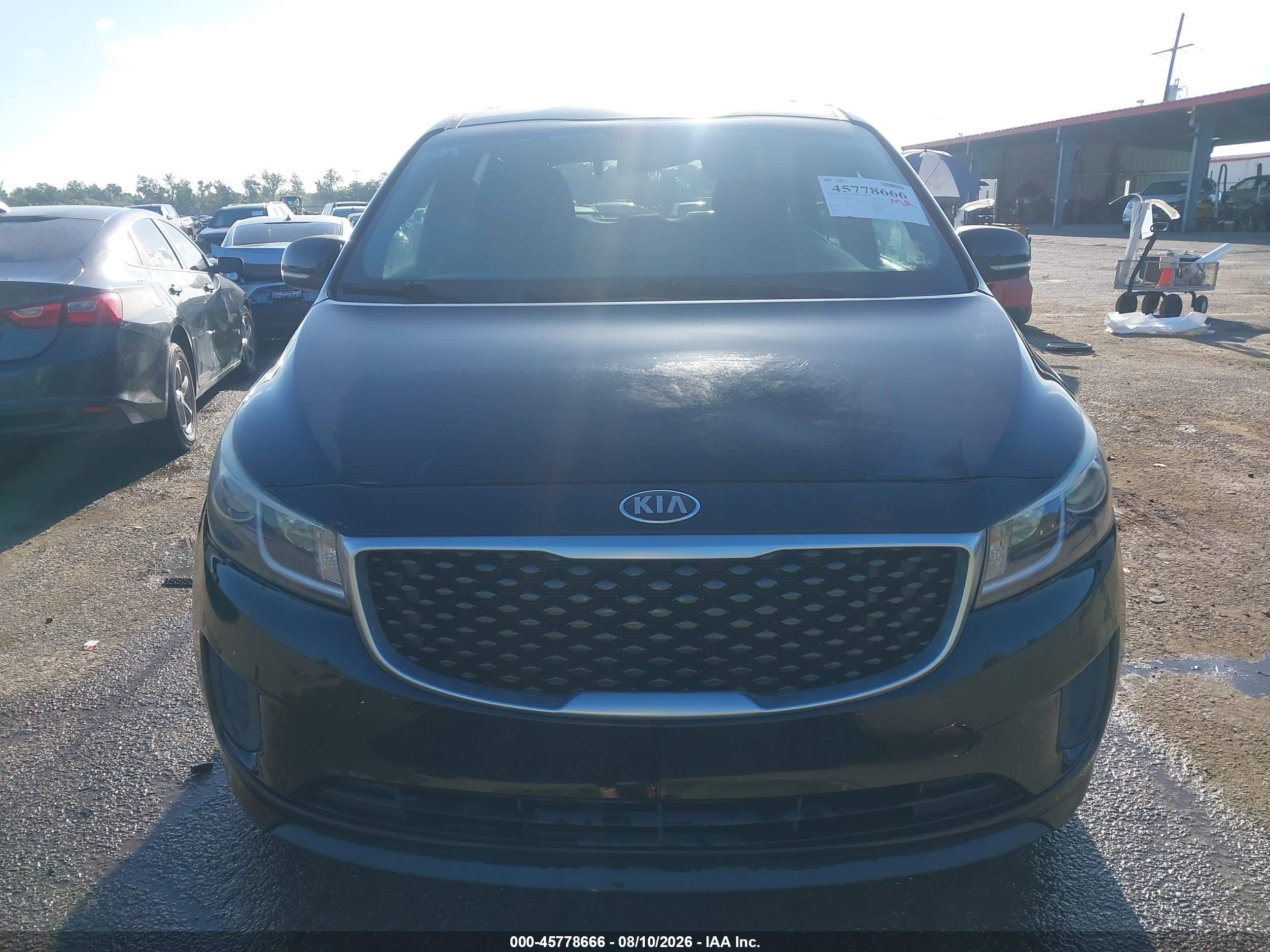 2015 Kia Sedona Lx Black vin: KNDMB5C18F6020676
