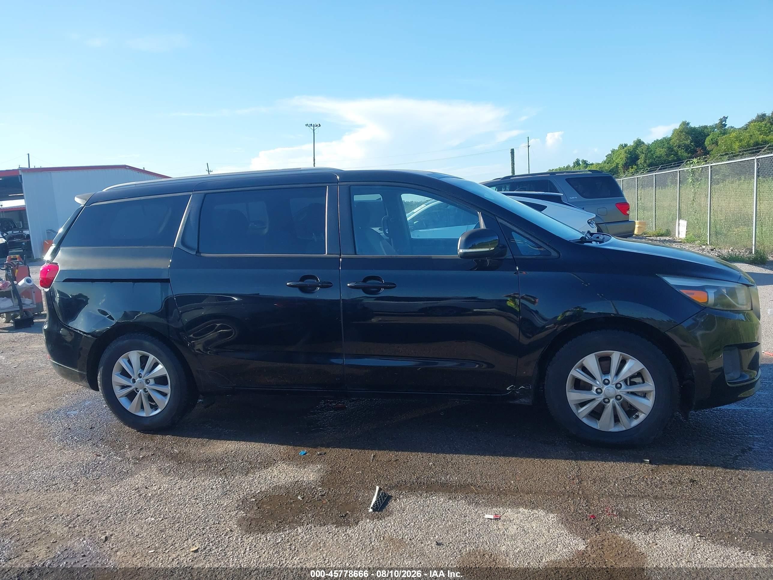 2015 Kia Sedona Lx Black vin: KNDMB5C18F6020676