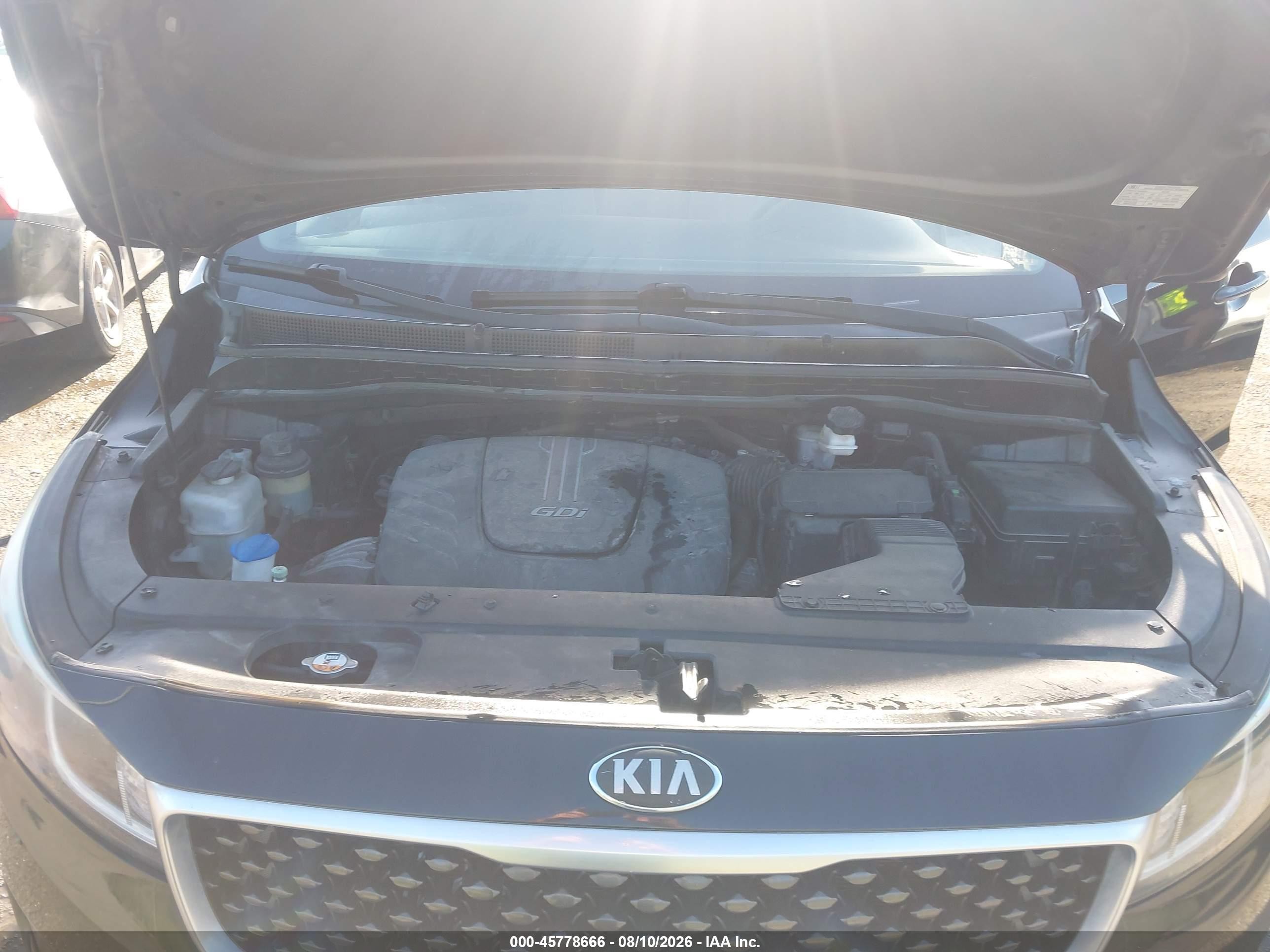 2015 Kia Sedona Lx Black vin: KNDMB5C18F6020676