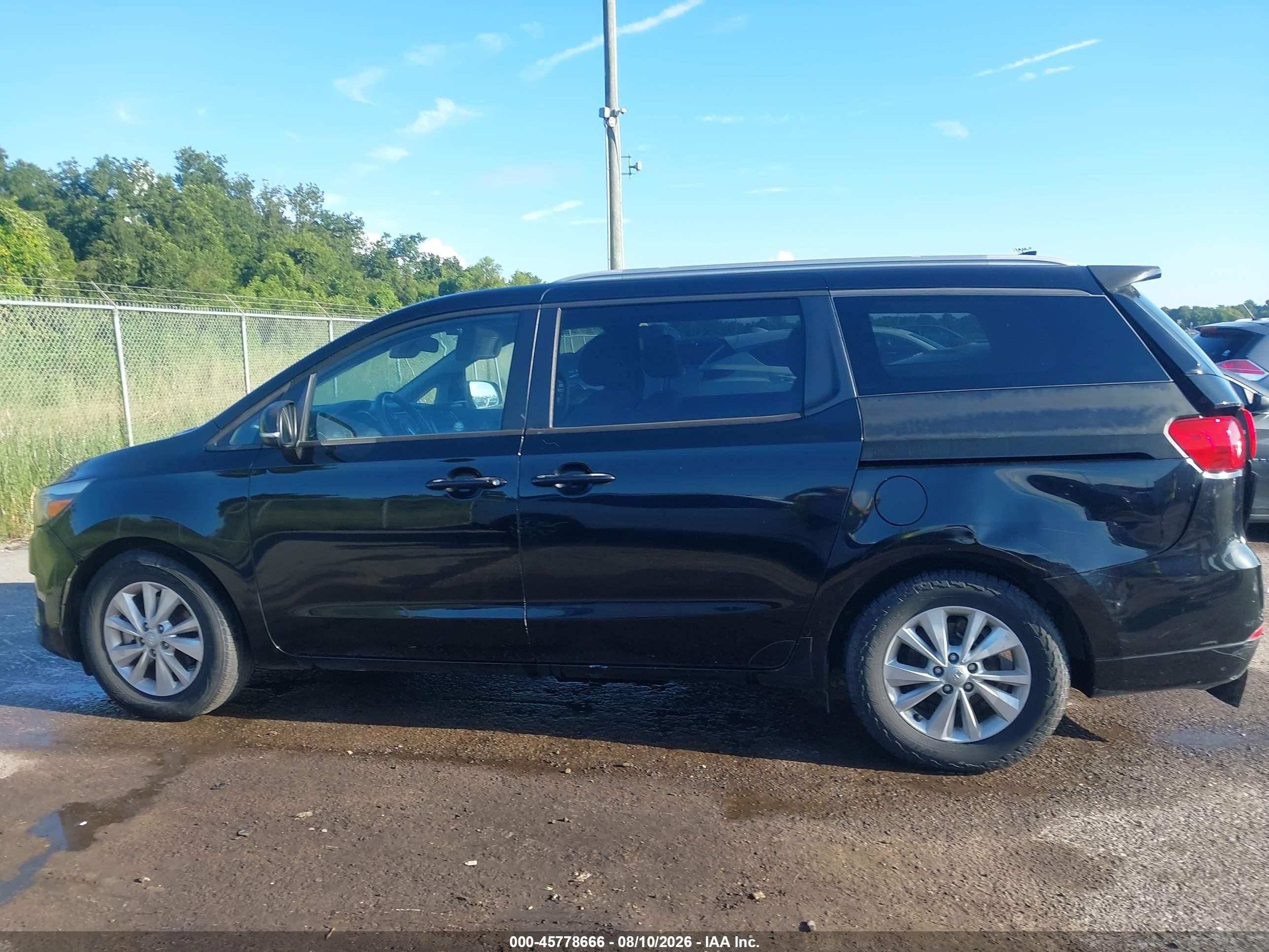 2015 Kia Sedona Lx Black vin: KNDMB5C18F6020676
