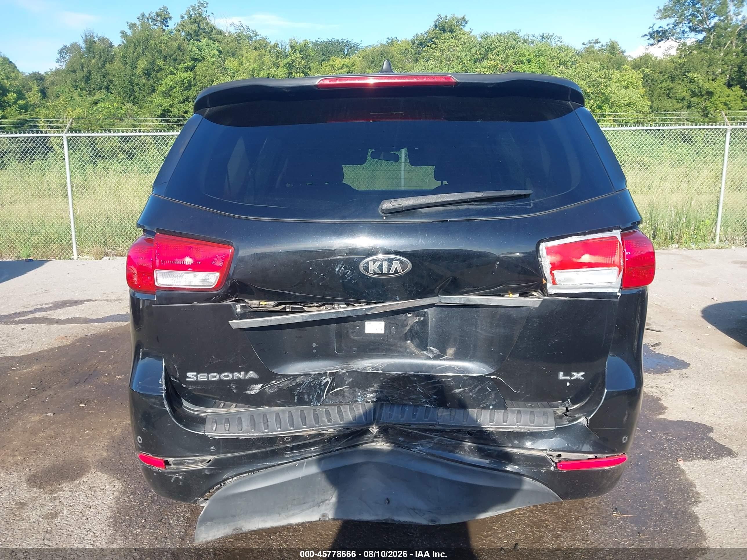 2015 Kia Sedona Lx Black vin: KNDMB5C18F6020676