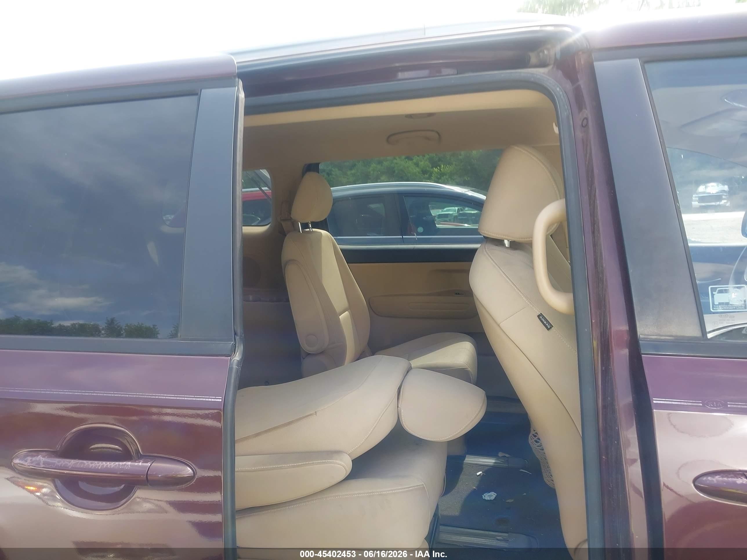 2015 Kia Sedona Lx Maroon vin: KNDMB5C18F6024159