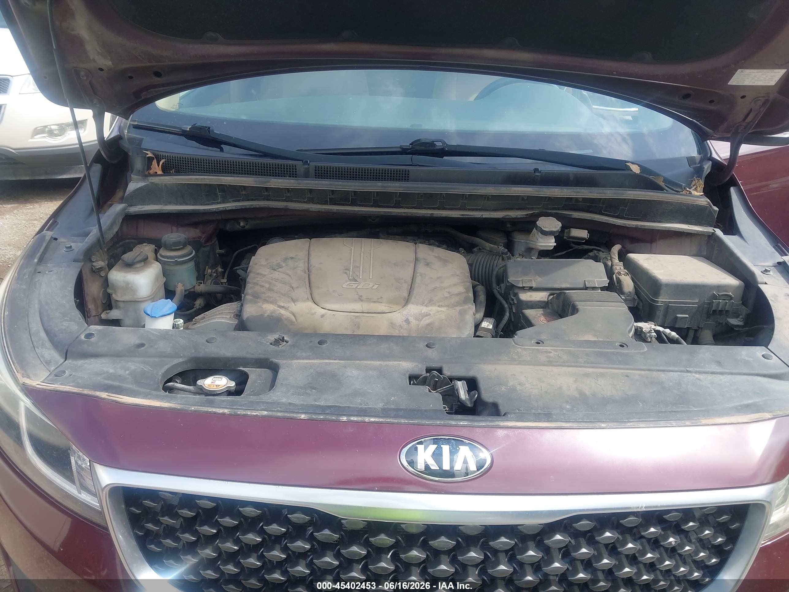 2015 Kia Sedona Lx Maroon vin: KNDMB5C18F6024159