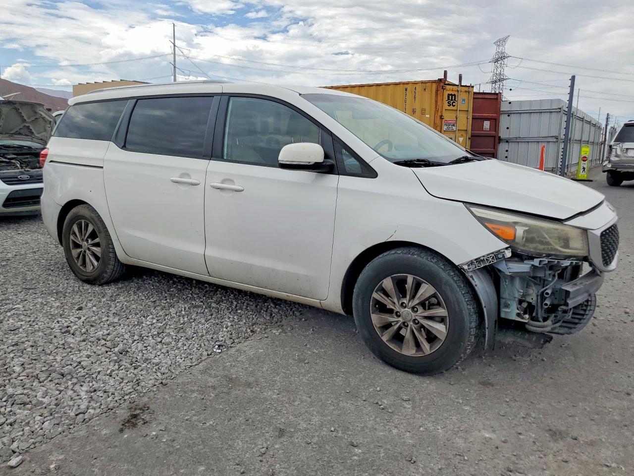 2015 Kia Sedona Lx White vin: KNDMB5C18F6032178