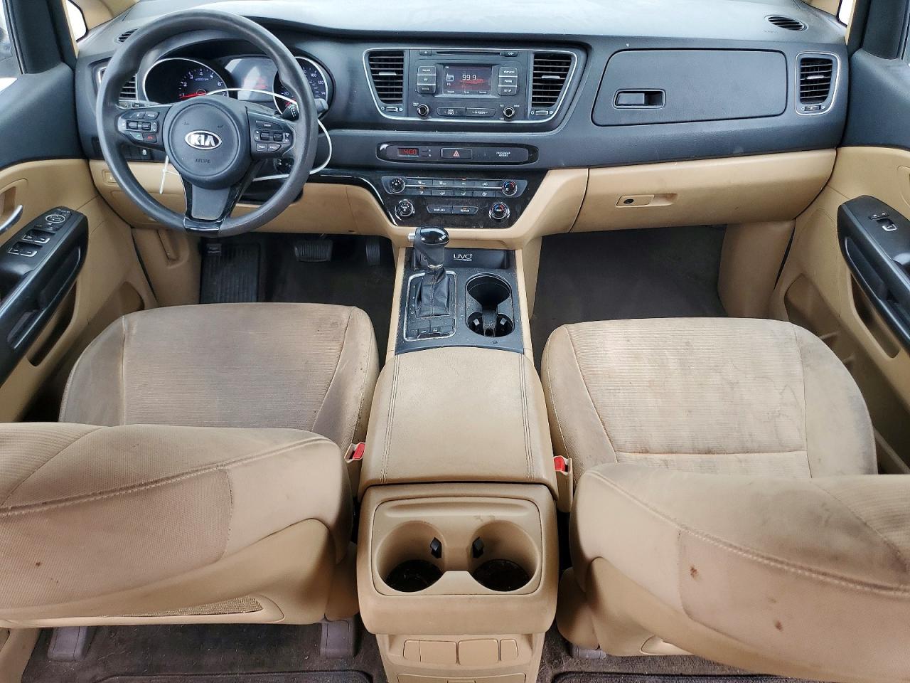 2015 Kia Sedona Lx White vin: KNDMB5C18F6032178