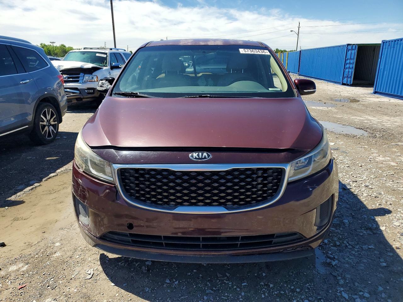 2015 Kia Sedona Lx Коричневый vin: KNDMB5C18F6043083