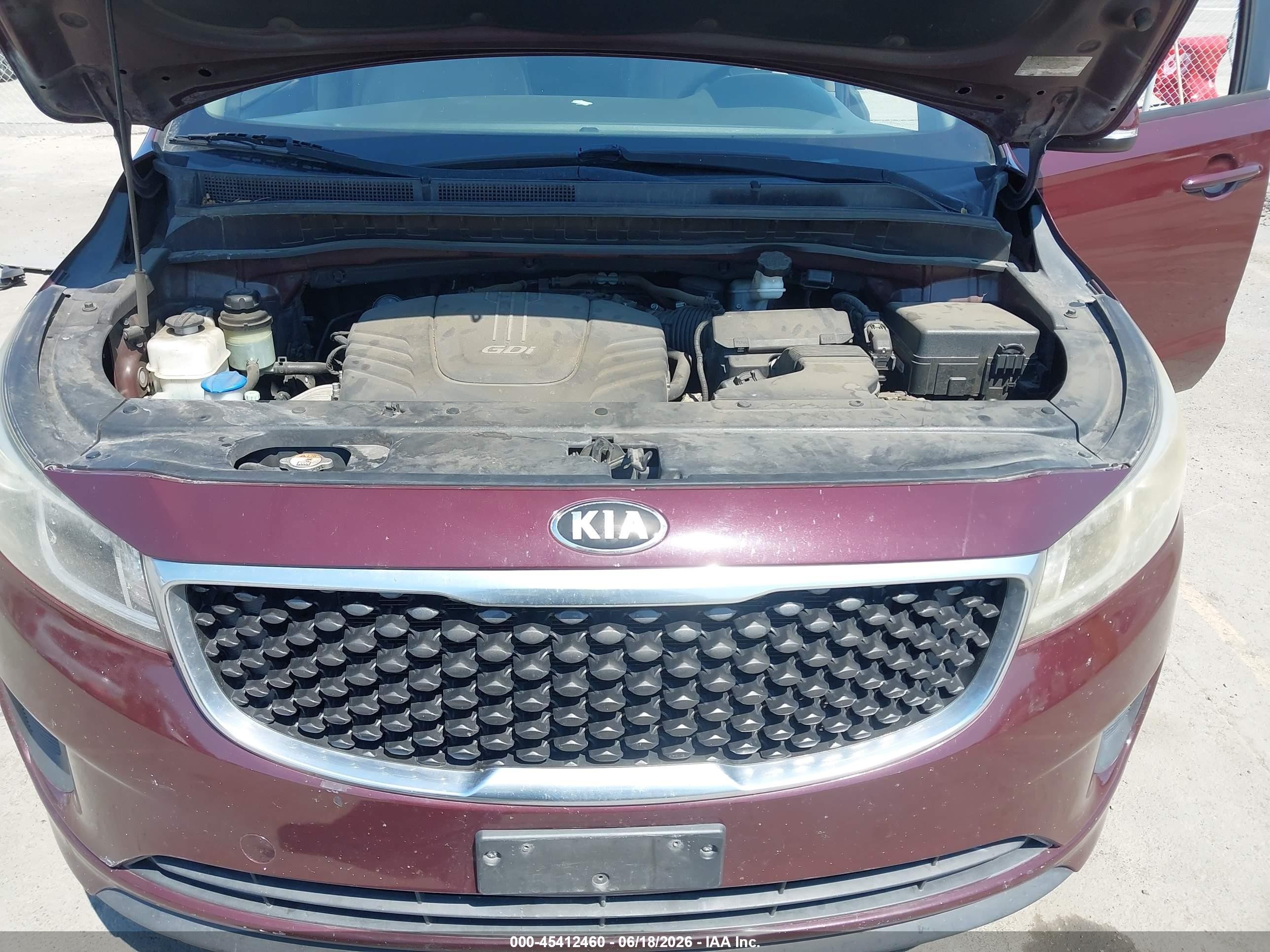 2015 Kia Sedona Lx Бордовый vin: KNDMB5C18F6059820