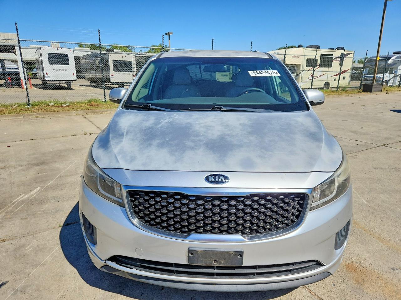 2015 Kia Sedona Lx Silver vin: KNDMB5C18F6062622