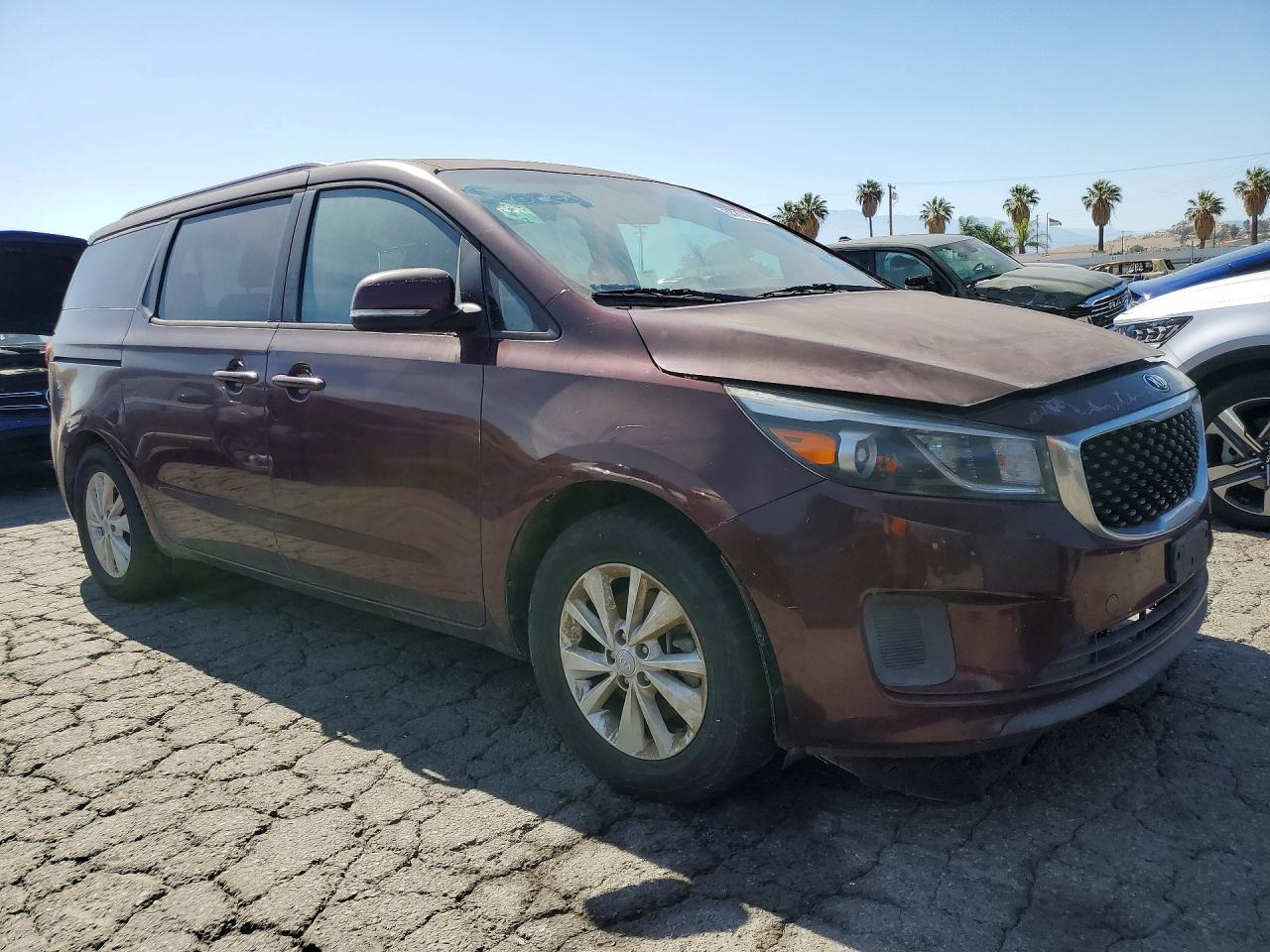 2017 Kia Sedona Lx Burgundy vin: KNDMB5C18H6266288