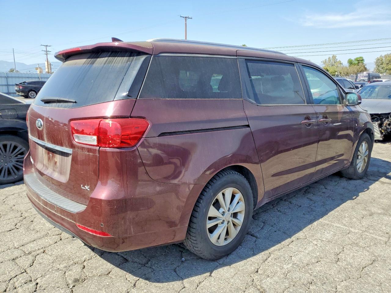 2017 Kia Sedona Lx Burgundy vin: KNDMB5C18H6266288