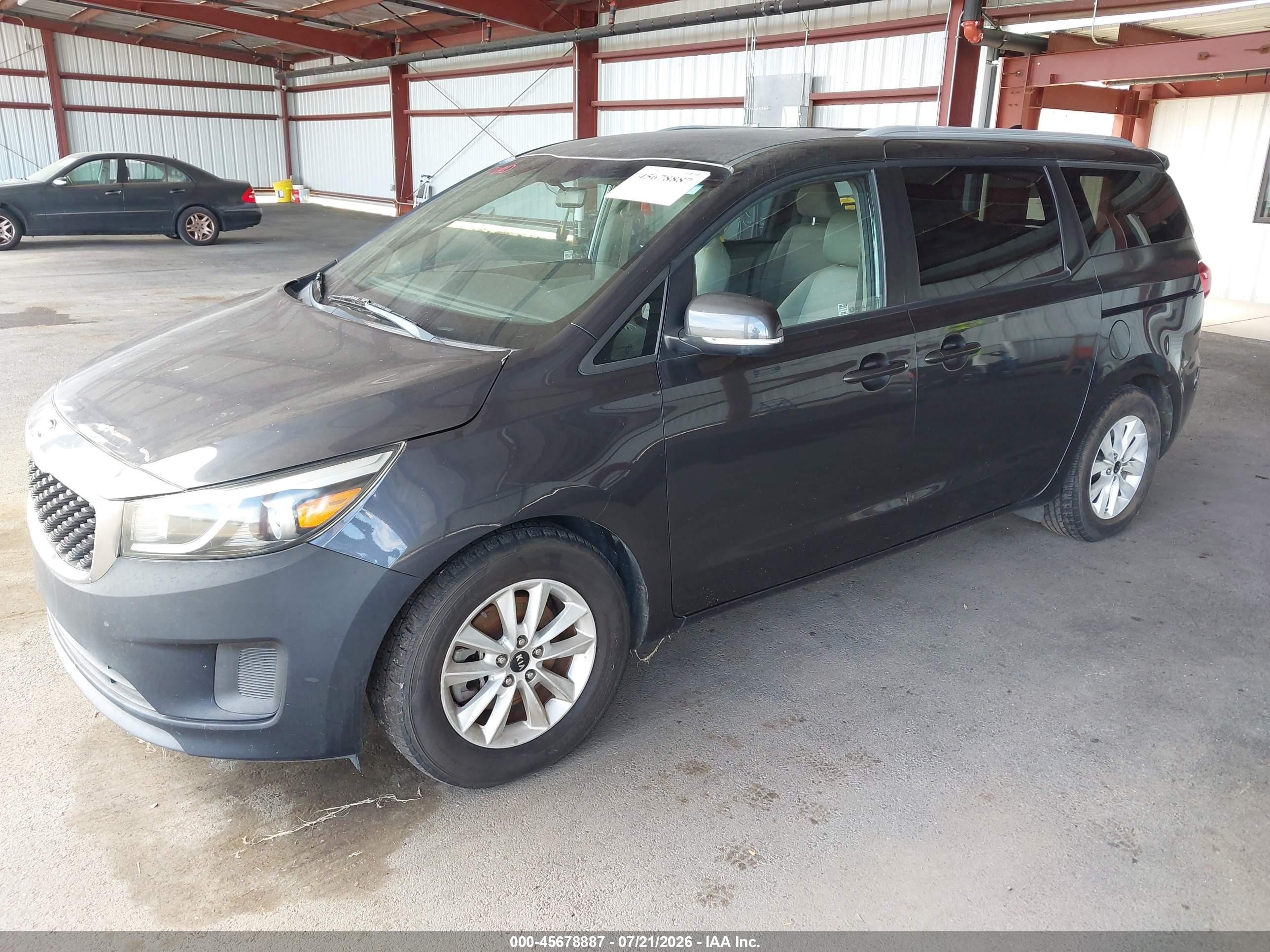 2015 Kia Sedona Lx Gray vin: KNDMB5C19F6027992