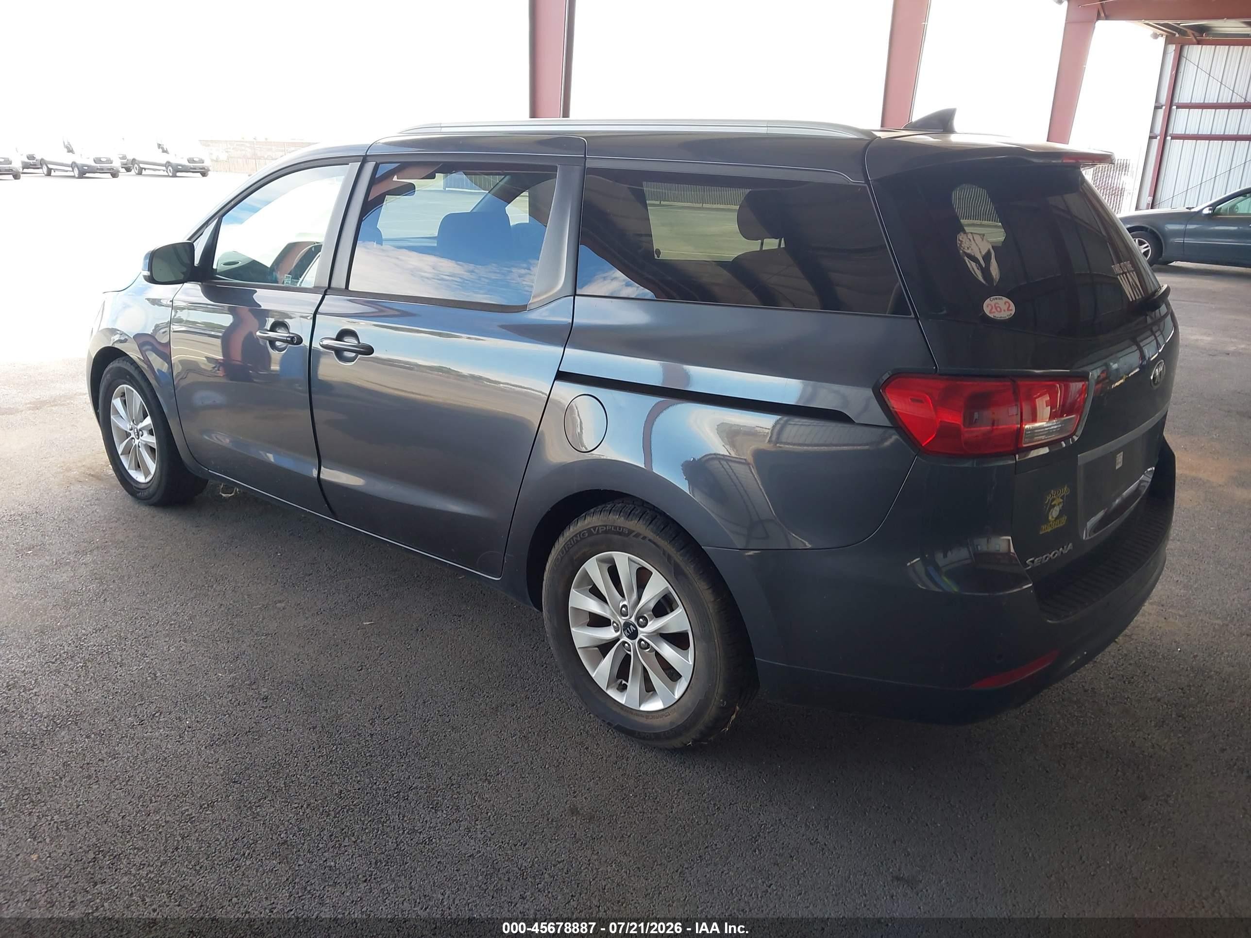 2015 Kia Sedona Lx Gray vin: KNDMB5C19F6027992