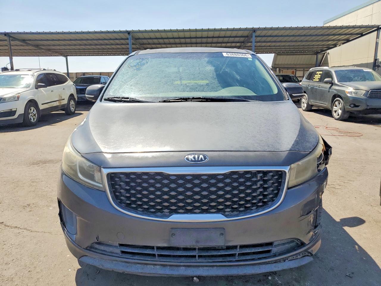 2015 Kia Sedona Lx Gray vin: KNDMB5C19F6062645