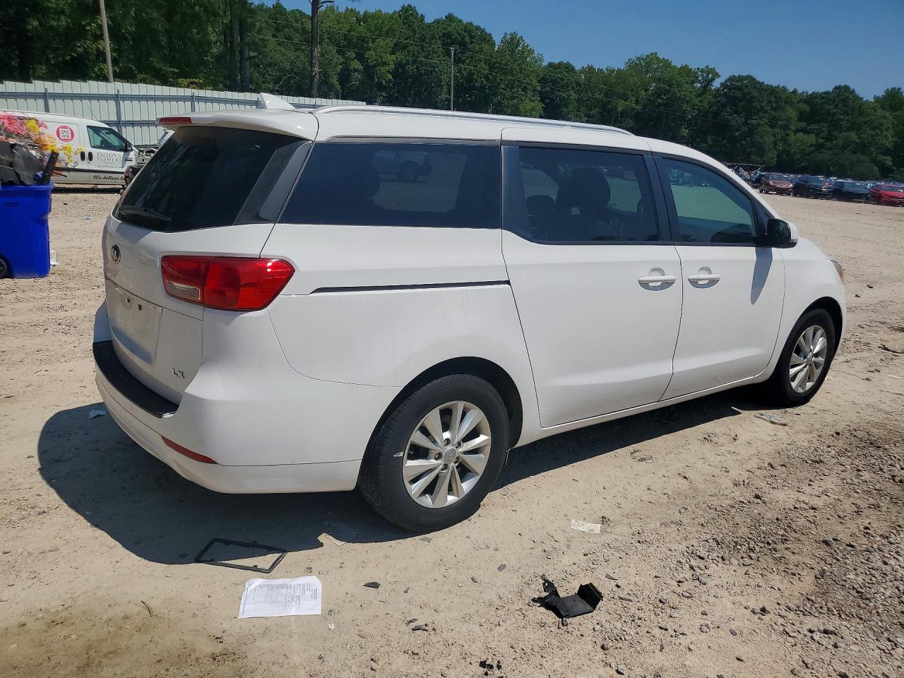 2015 Kia Sedona Lx White vin: KNDMB5C1XF6021456