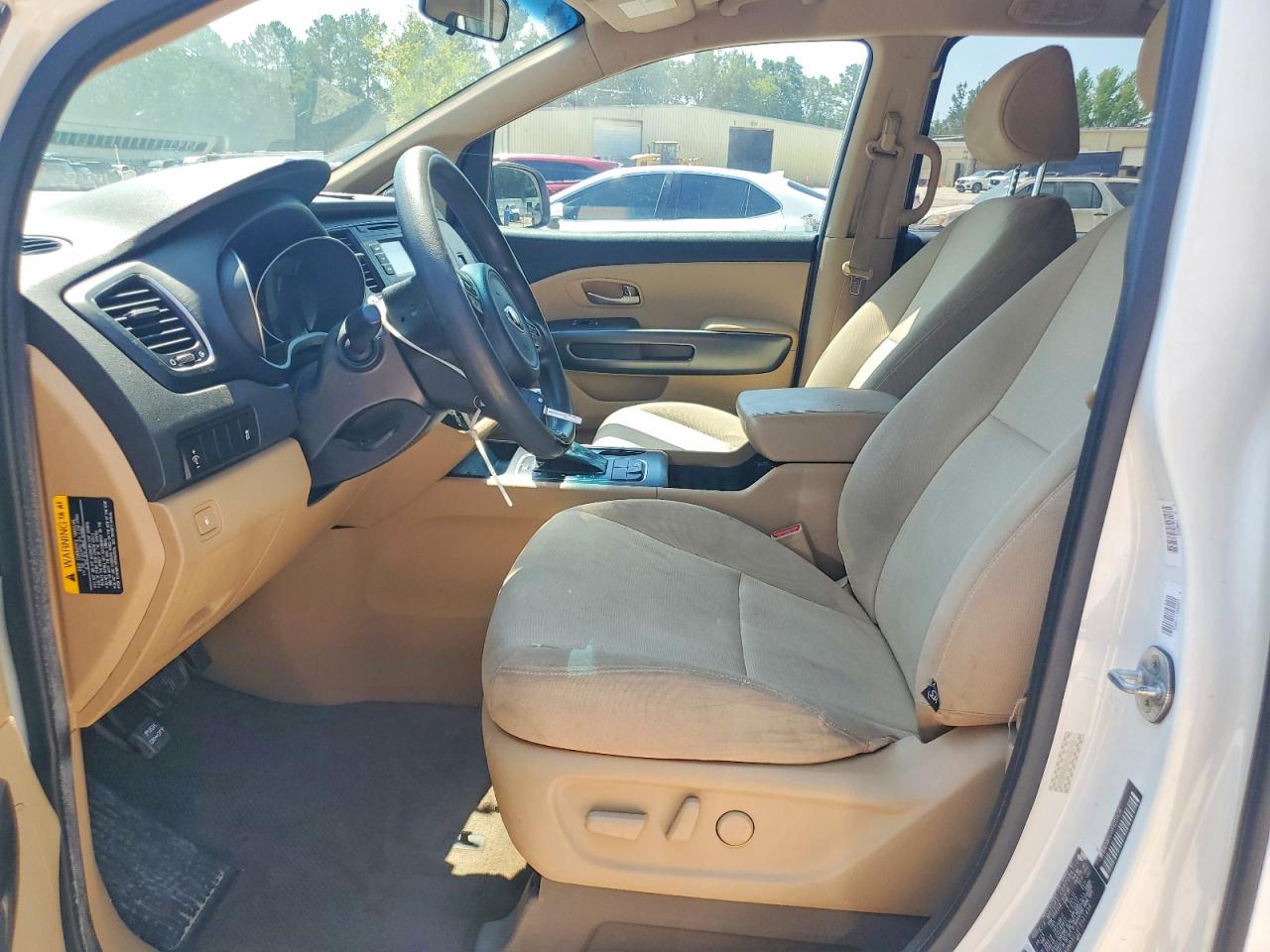 2015 Kia Sedona Lx White vin: KNDMB5C1XF6021456