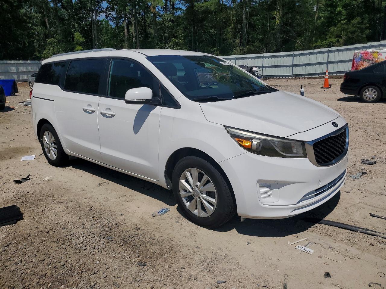2015 Kia Sedona Lx White vin: KNDMB5C1XF6021456