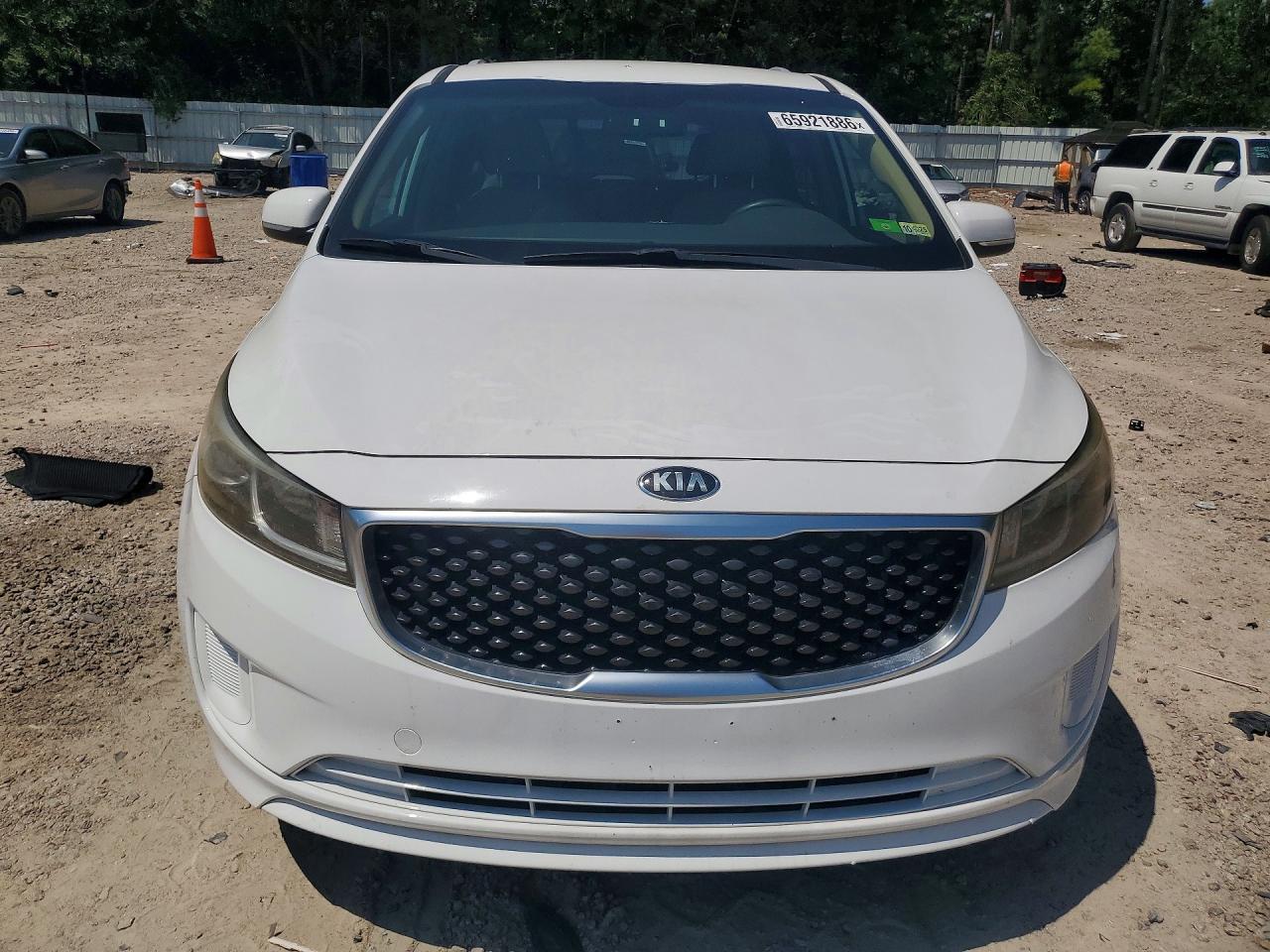 2015 Kia Sedona Lx White vin: KNDMB5C1XF6021456