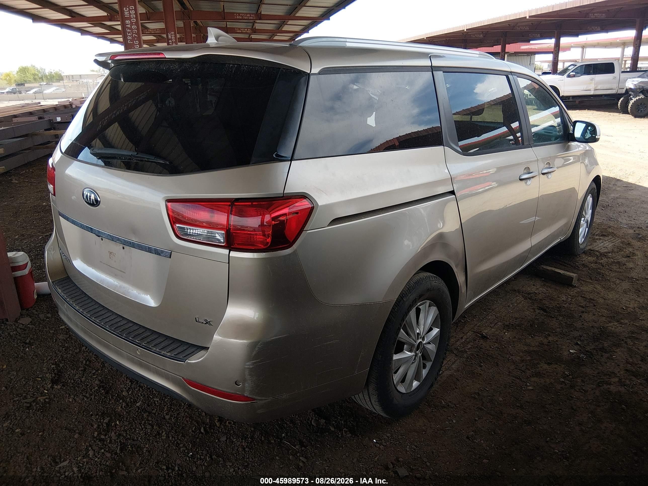 2015 Kia Sedona Lx Beige vin: KNDMB5C1XF6027998