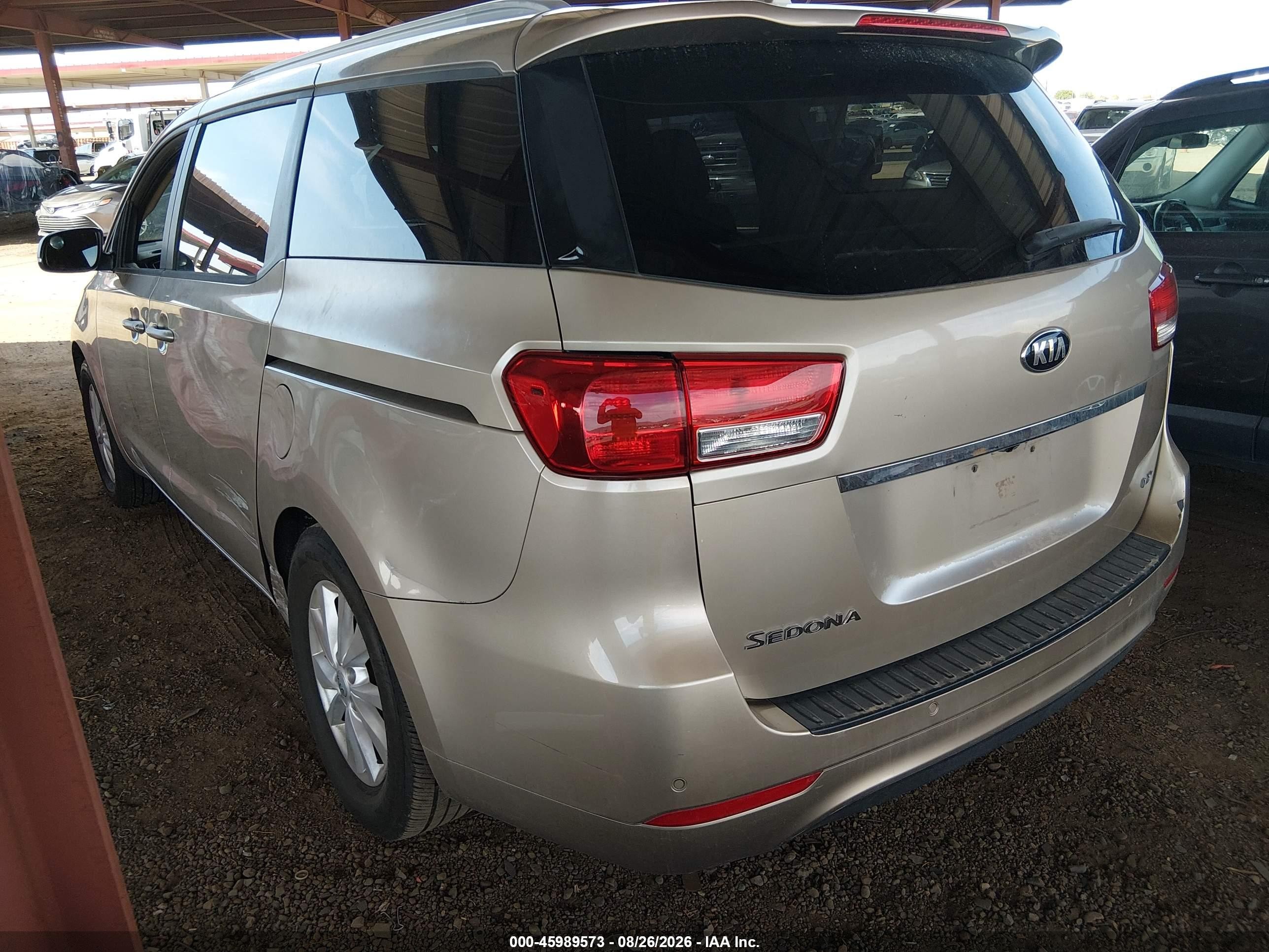 2015 Kia Sedona Lx Beige vin: KNDMB5C1XF6027998