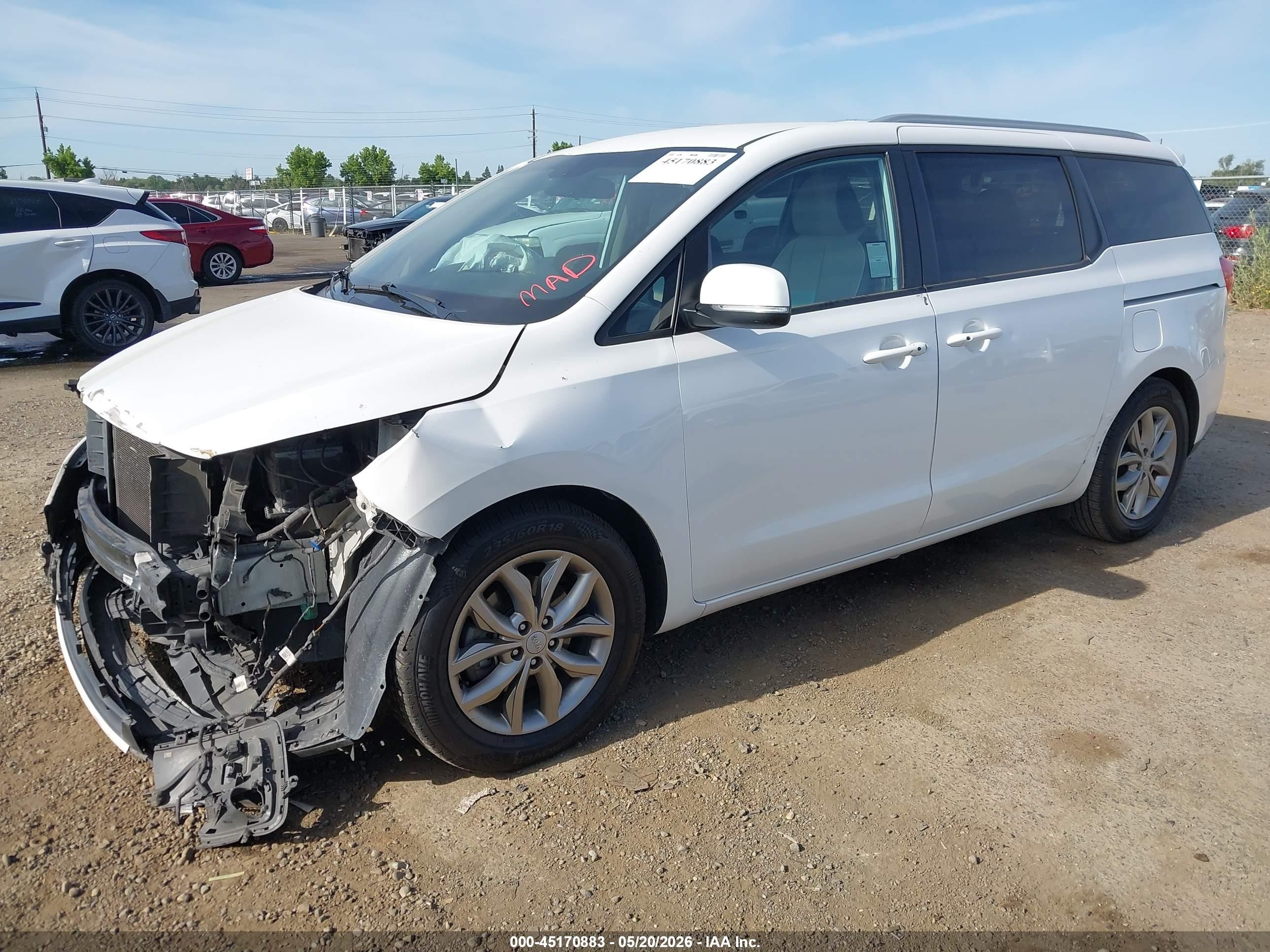 2021 Kia Sedona Ex Белый vin: KNDMB5C1XM6674639