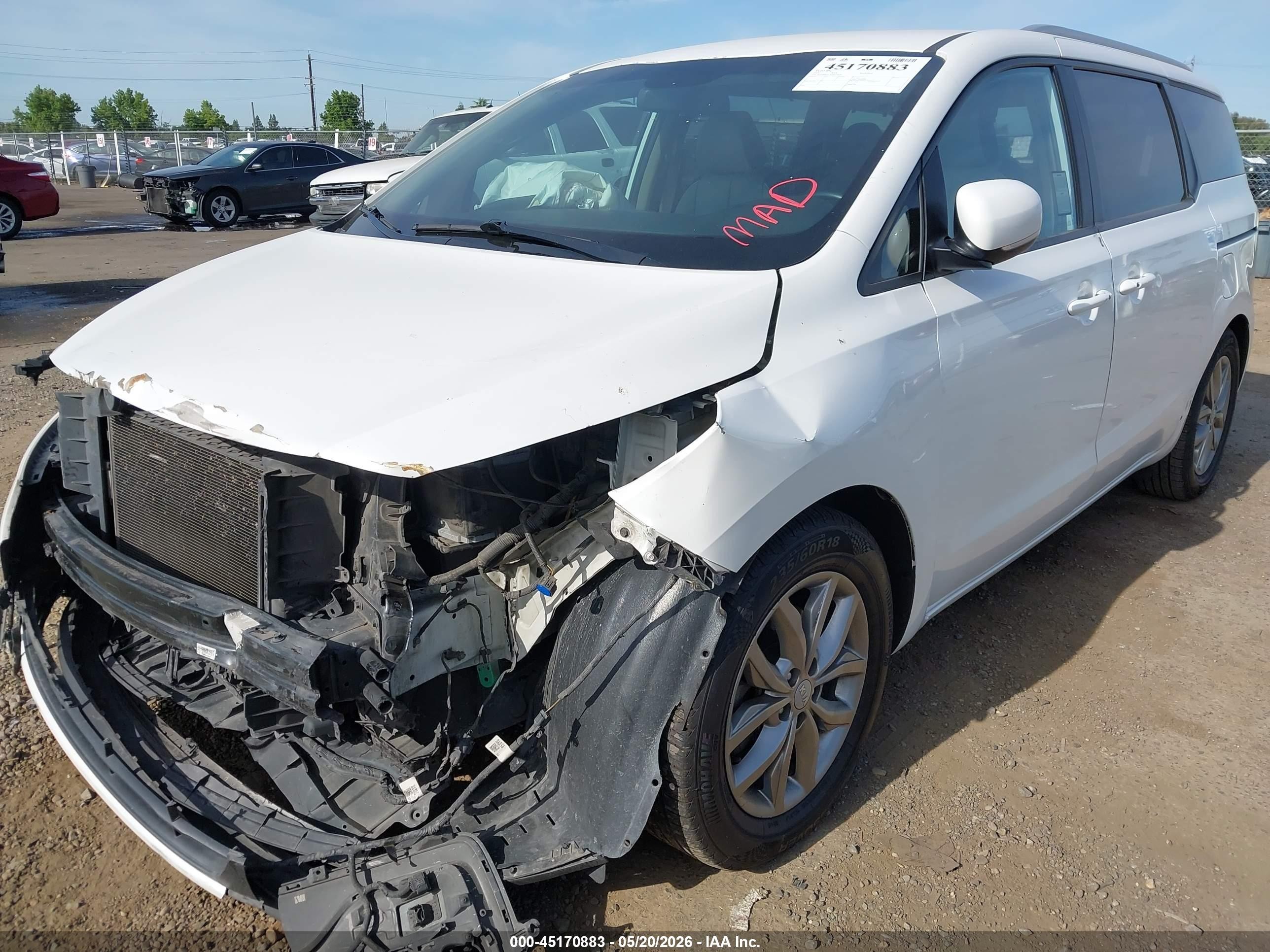 2021 Kia Sedona Ex Белый vin: KNDMB5C1XM6674639