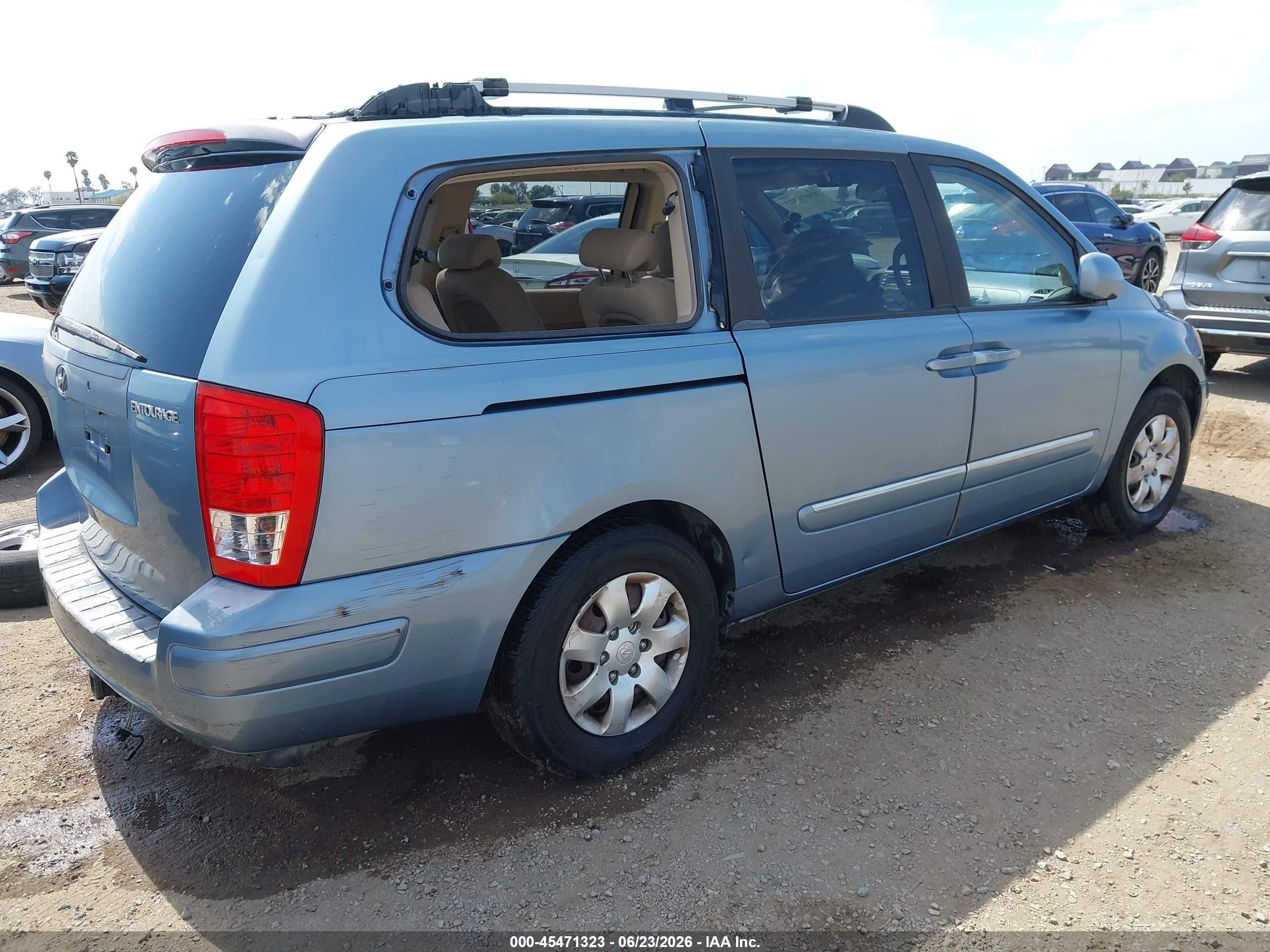2007 Hyundai Entourage Gls/limited/se Light Blue vin: KNDMC233076024221