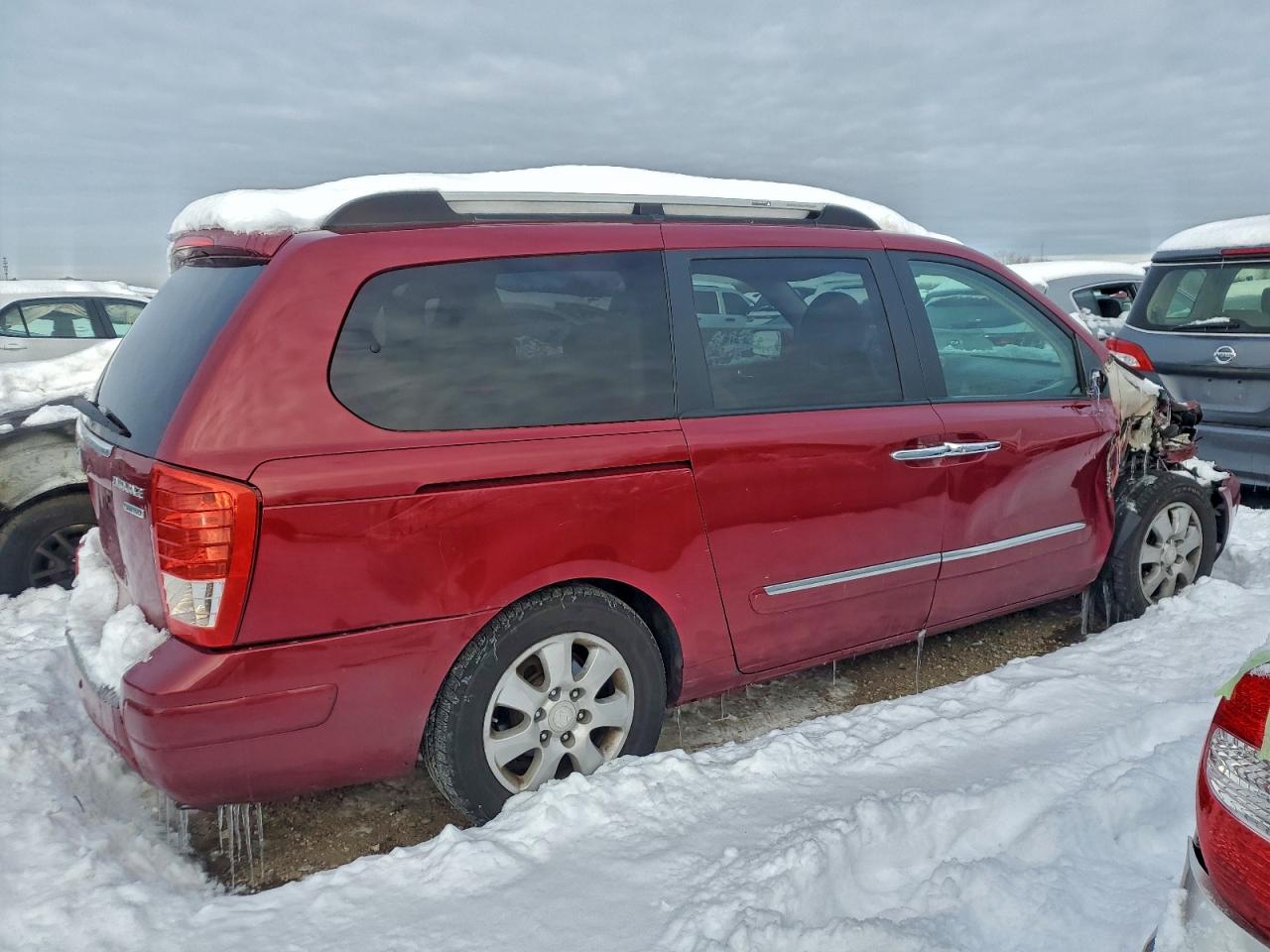 2007 Hyundai Entourage Gls Red vin: KNDMC233076034702