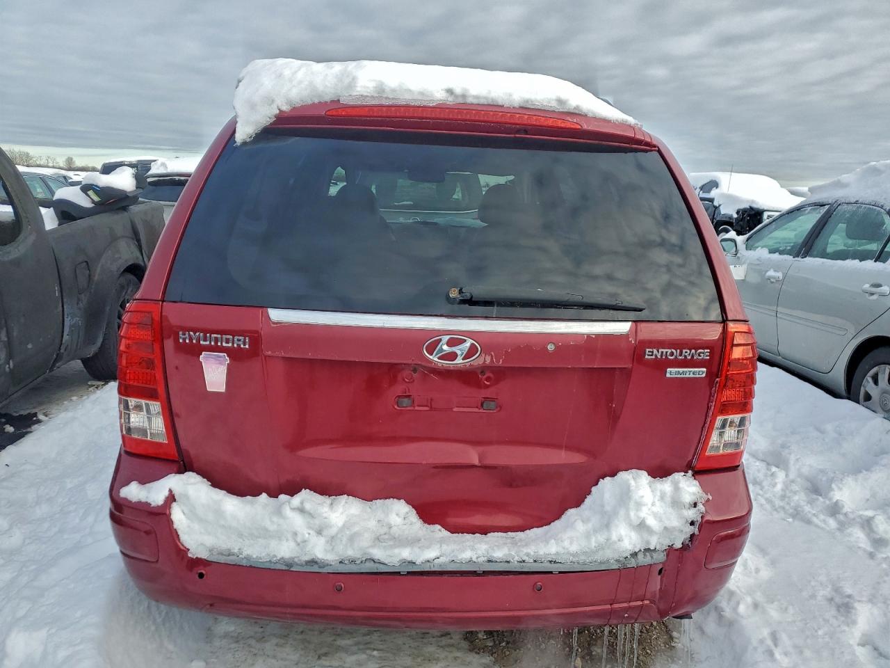 2007 Hyundai Entourage Gls Red vin: KNDMC233076034702
