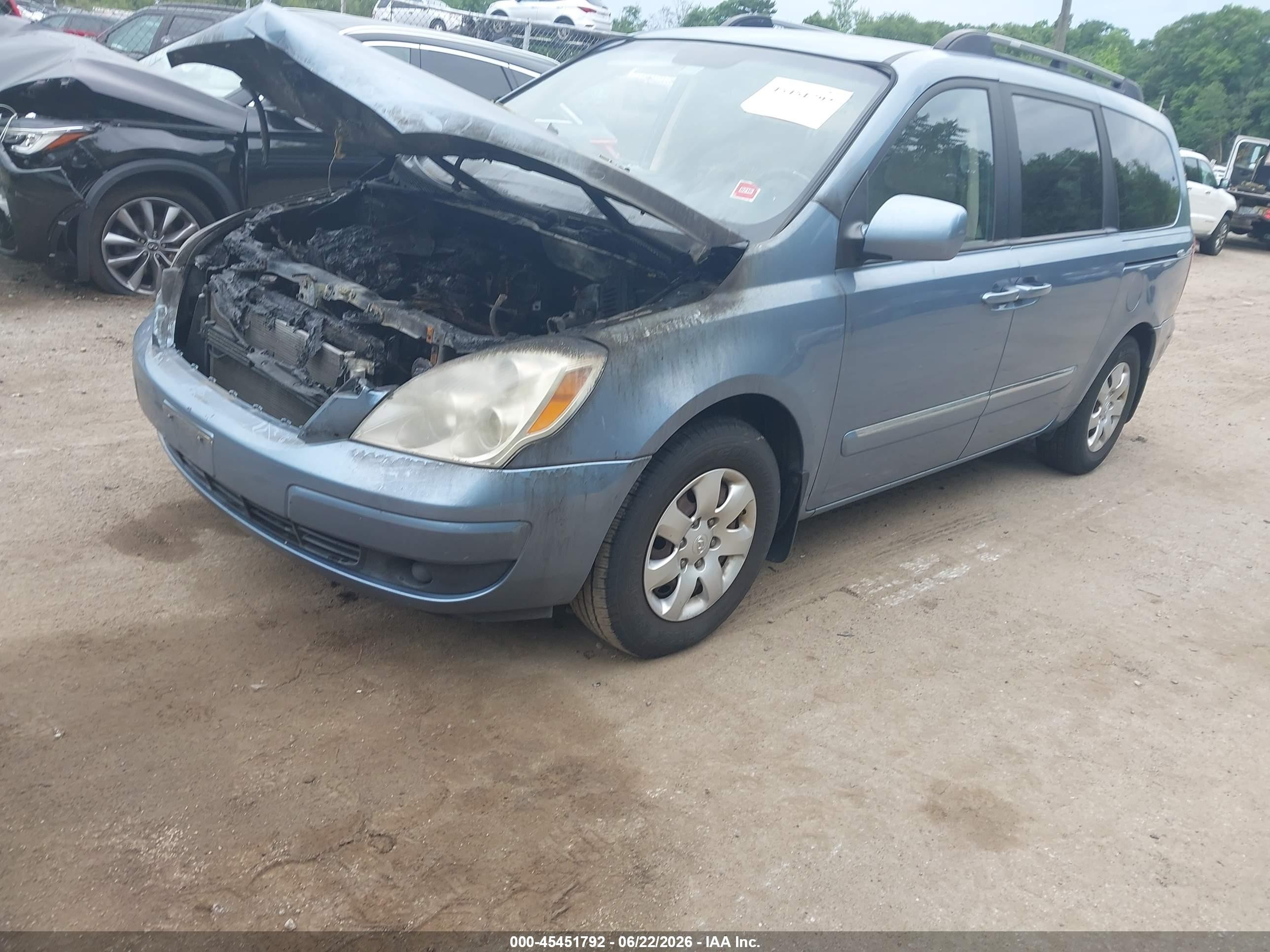 2008 Hyundai Entourage Gls/limited Blue vin: KNDMC233086052862