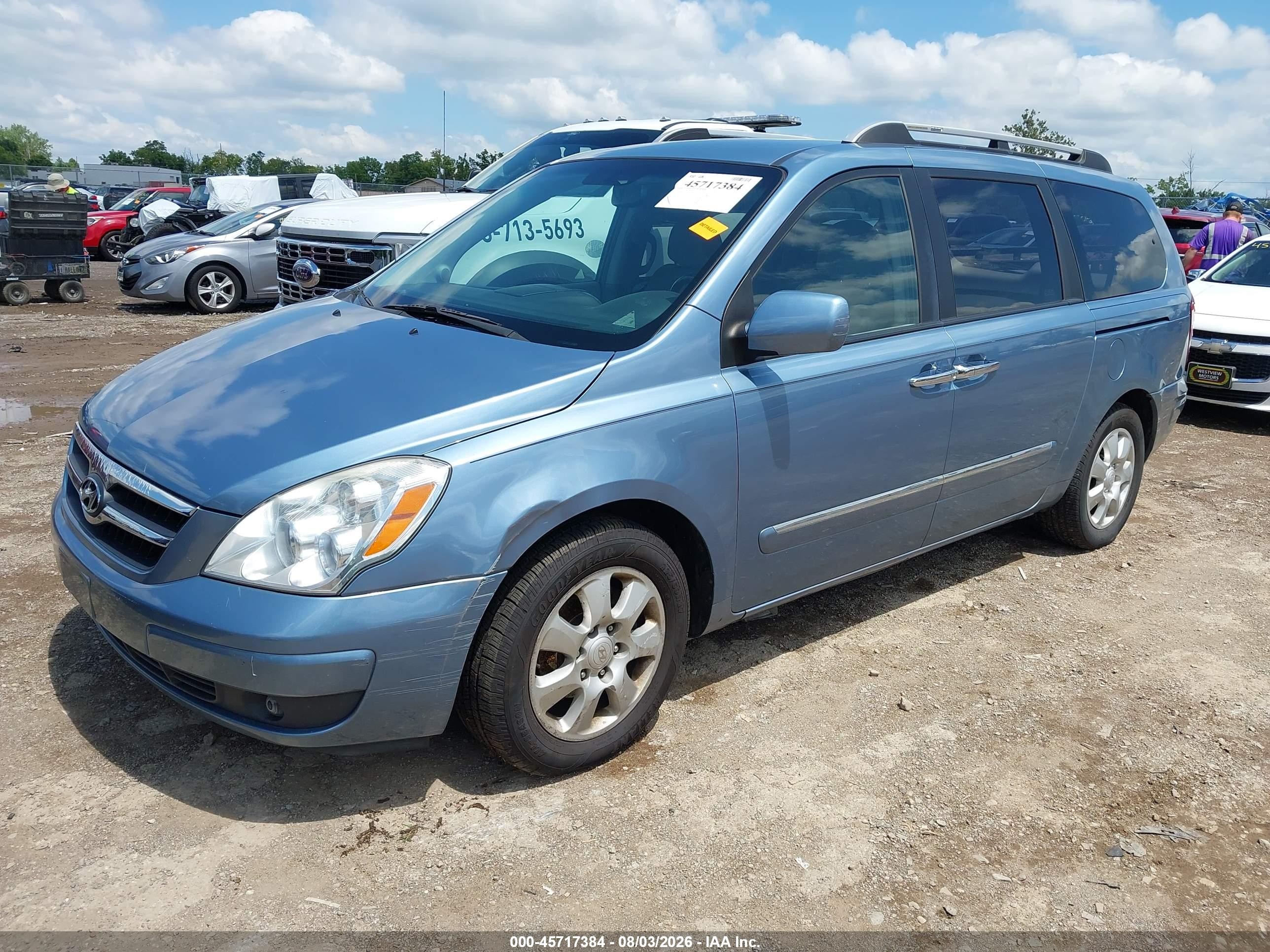 2007 Hyundai Entourage Gls/limited/se Light Blue vin: KNDMC233176021246