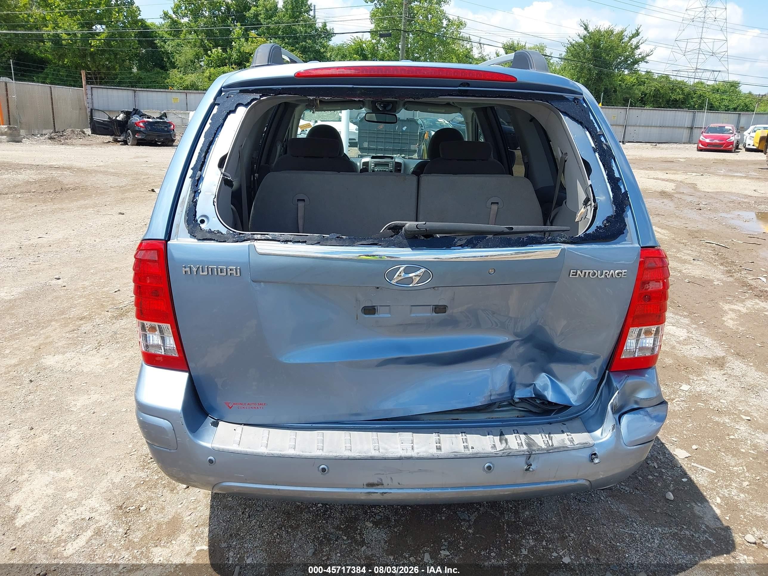 2007 Hyundai Entourage Gls/limited/se Light Blue vin: KNDMC233176021246
