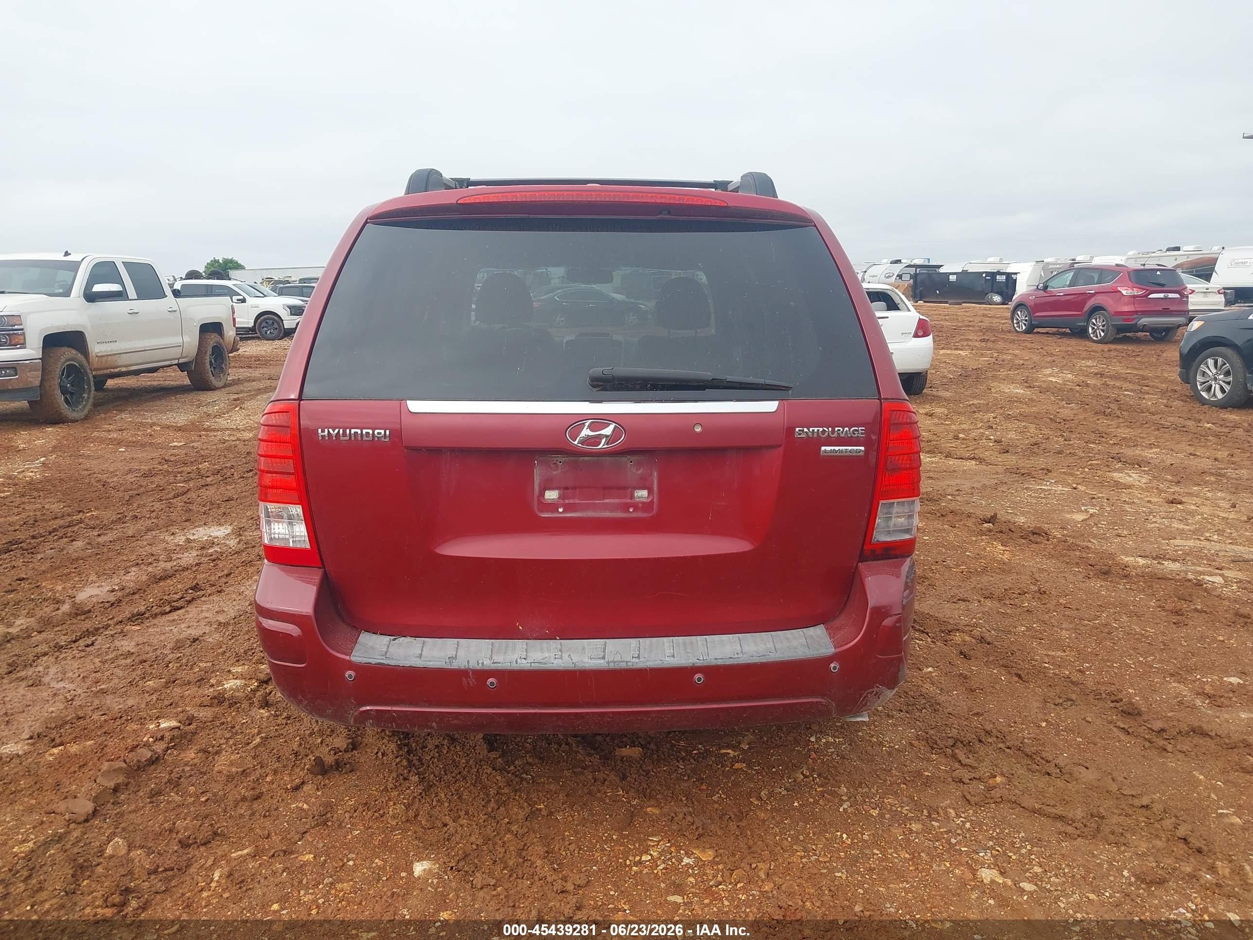 2008 Hyundai Entourage Gls/limited Красный vin: KNDMC233486048538