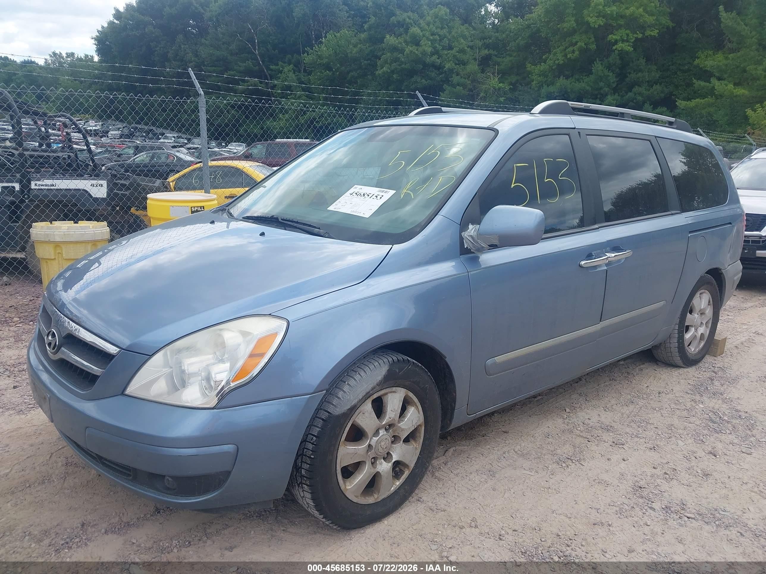 2007 Hyundai Entourage Gls/limited/se Blue vin: KNDMC233576037658