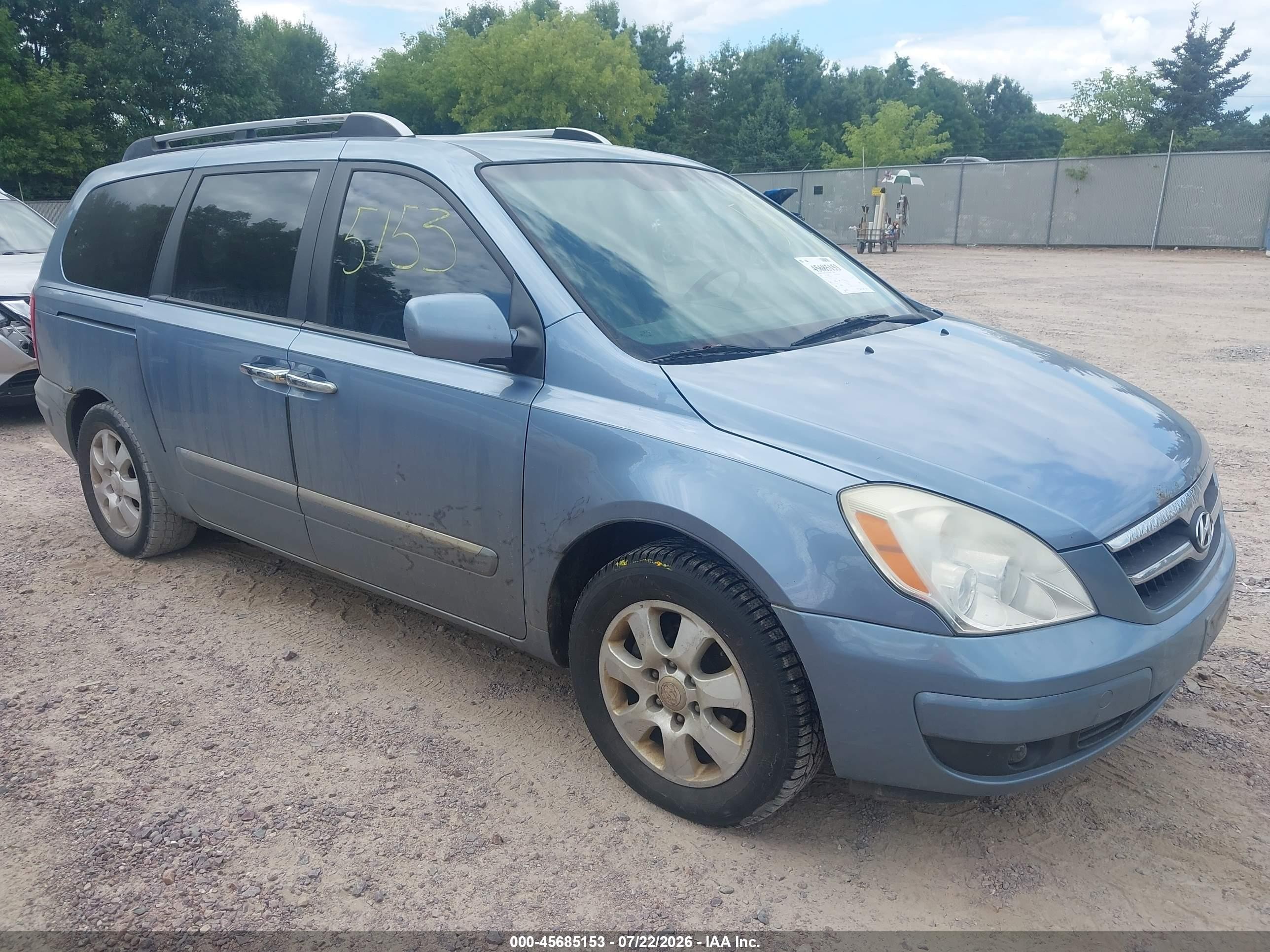 2007 Hyundai Entourage Gls/limited/se Blue vin: KNDMC233576037658