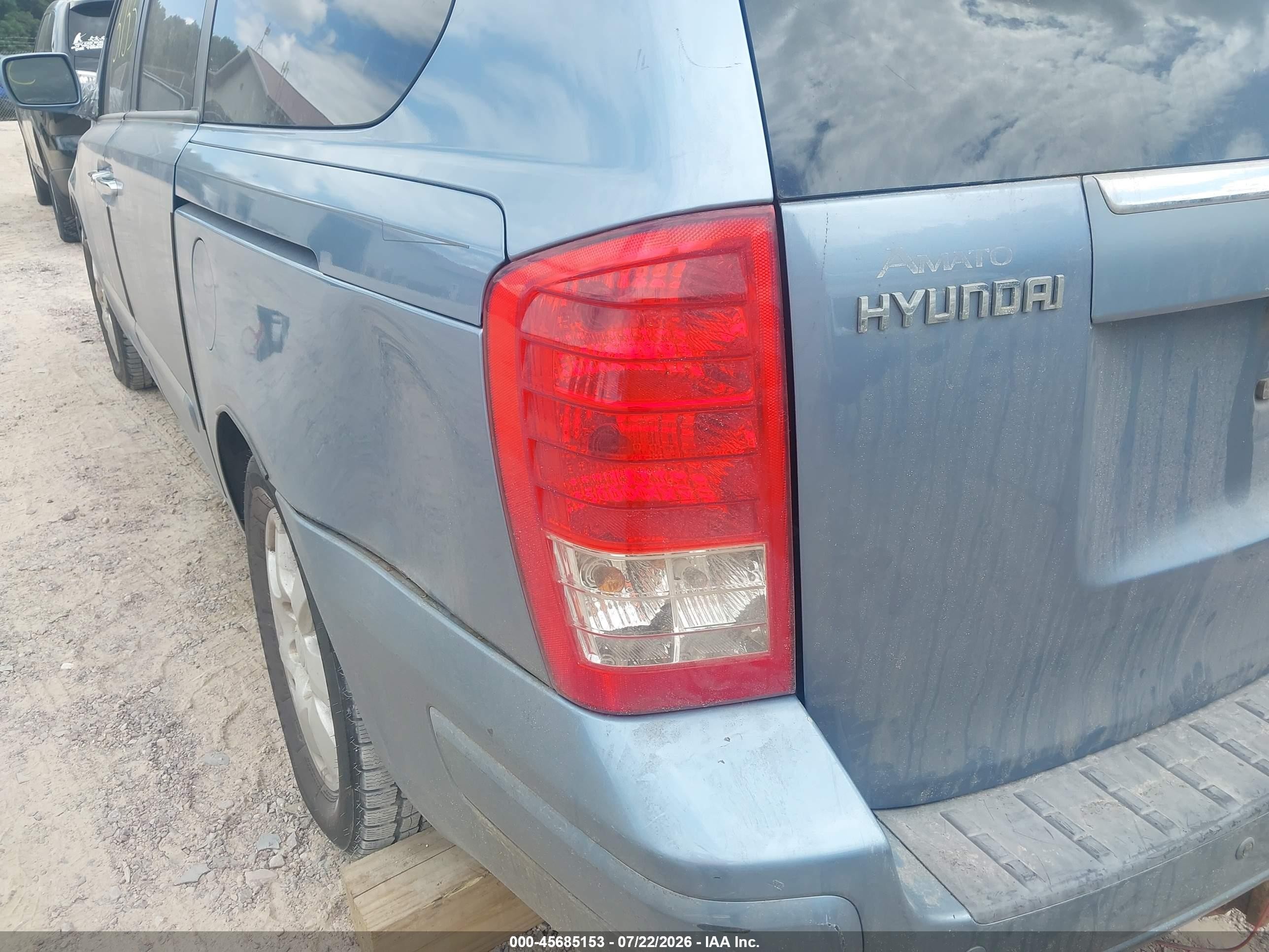 2007 Hyundai Entourage Gls/limited/se Blue vin: KNDMC233576037658