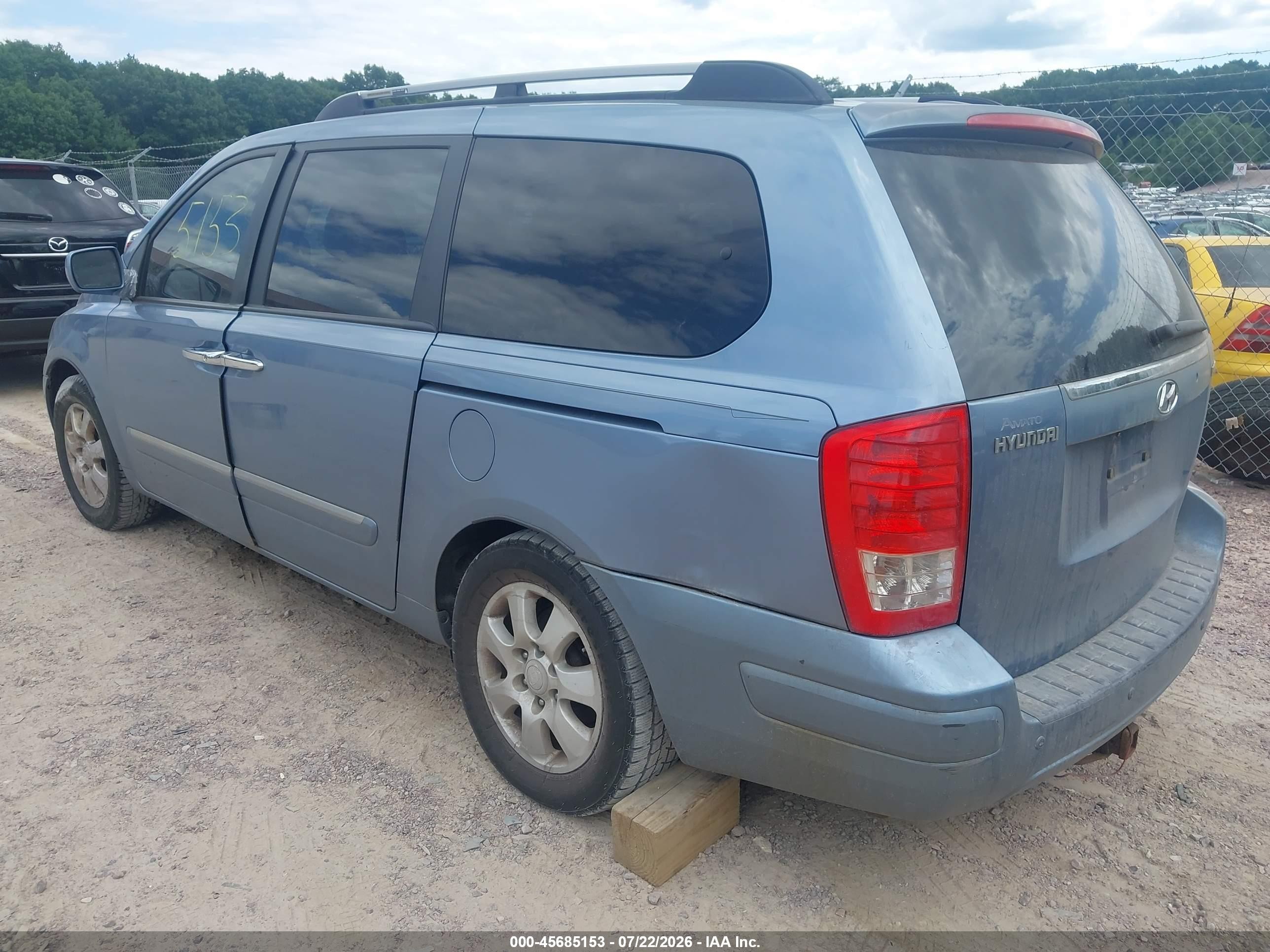 2007 Hyundai Entourage Gls/limited/se Blue vin: KNDMC233576037658