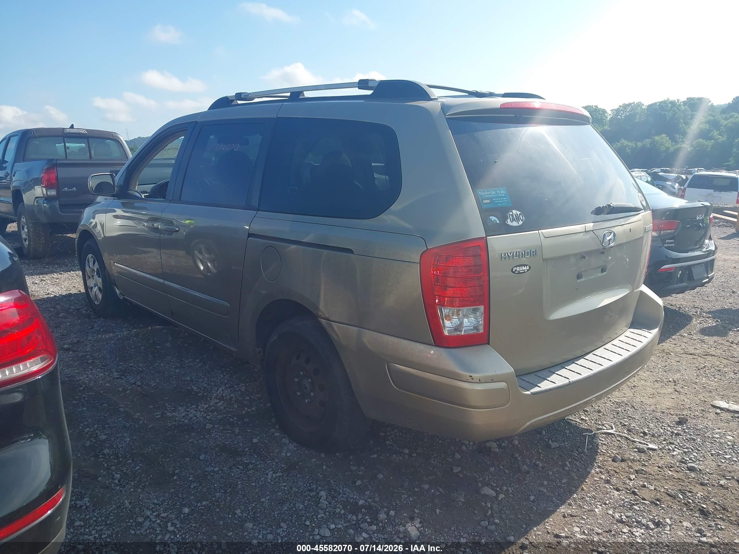 2007 Hyundai Entourage Gls/limited/se Gold vin: KNDMC233676011263
