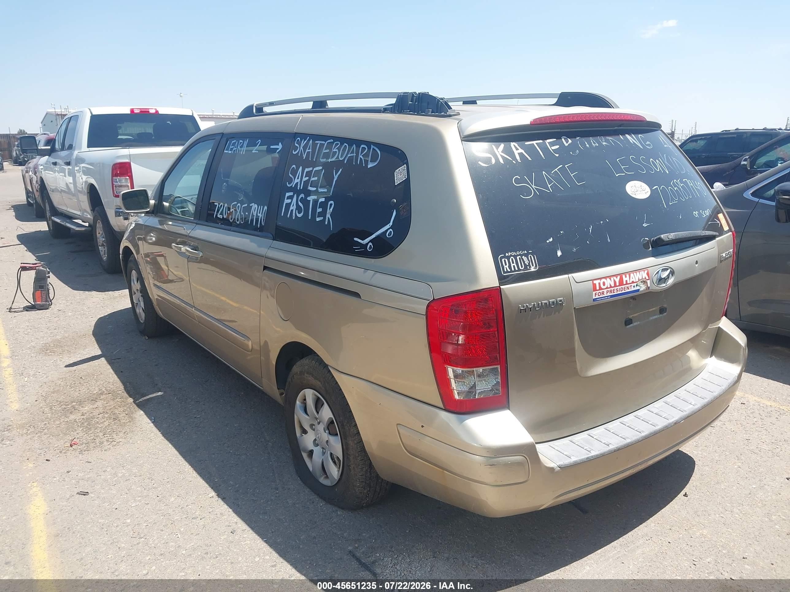 2007 Hyundai Entourage Gls/limited/se Gold vin: KNDMC233676011294