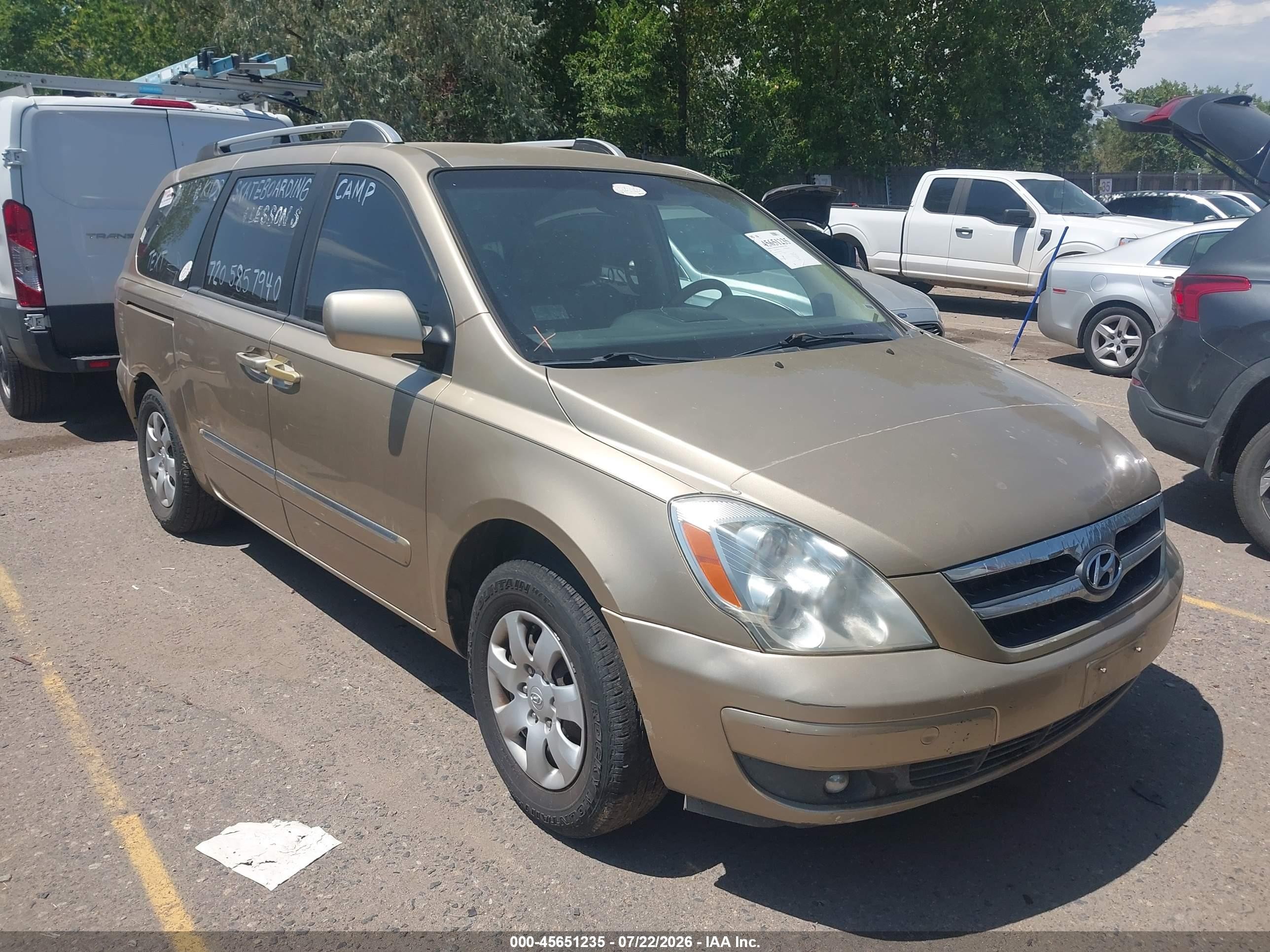 2007 Hyundai Entourage Gls/limited/se Gold vin: KNDMC233676011294
