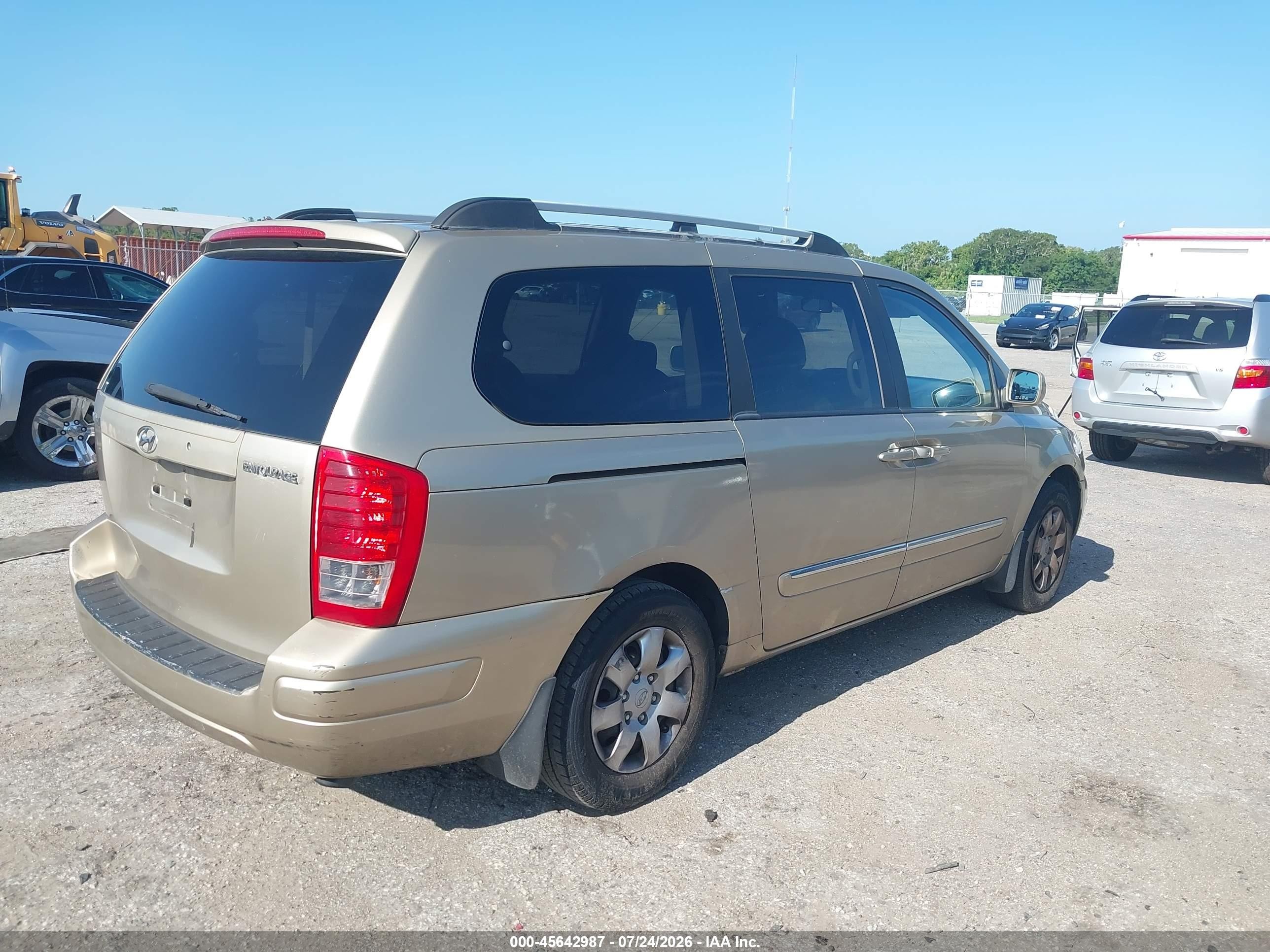 2008 Hyundai Entourage Gls/limited Золотой vin: KNDMC233886048932