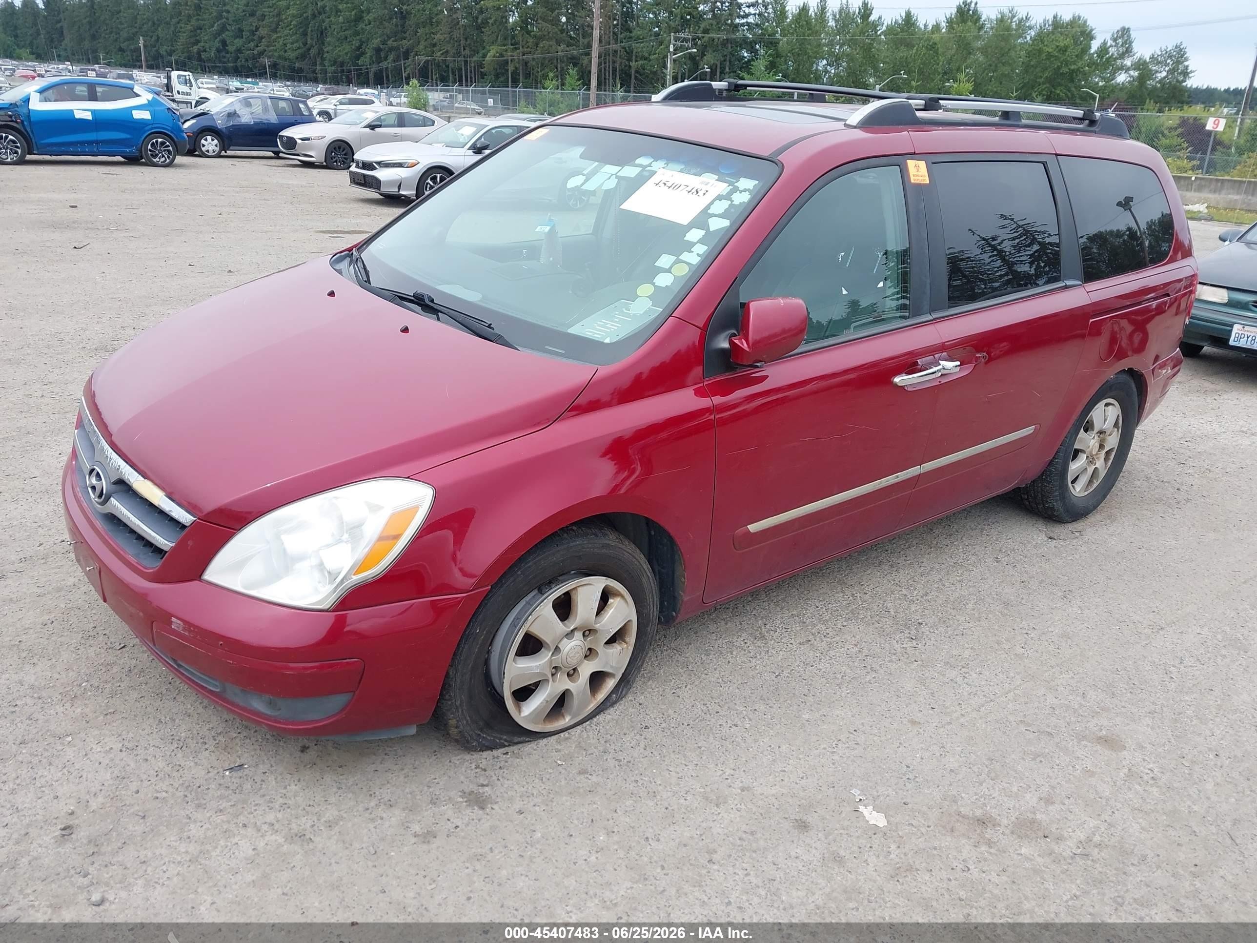 2007 Hyundai Entourage Gls/limited/se Red vin: KNDMC233976019020