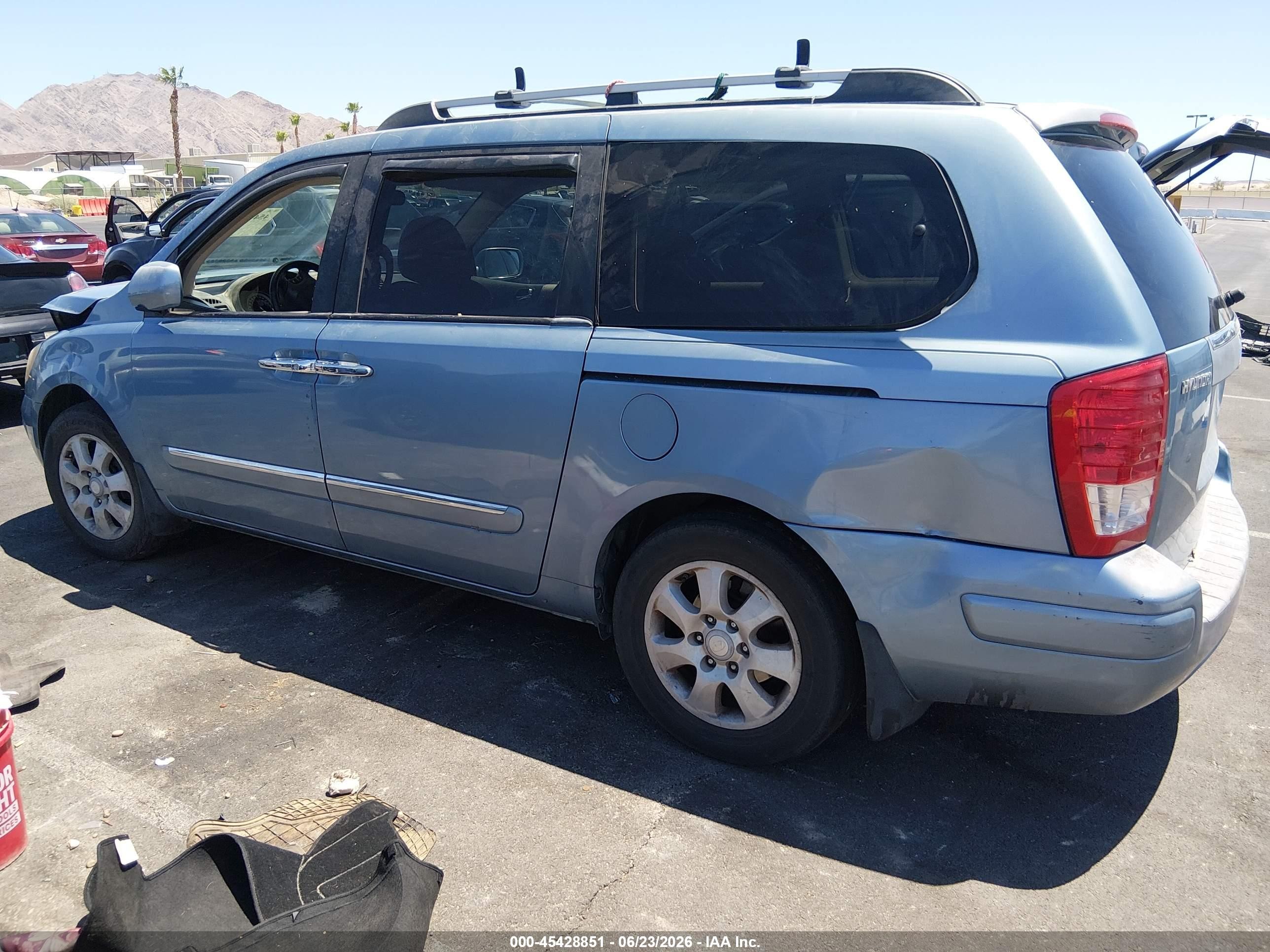 2007 Hyundai Entourage Gls/limited/se Blue vin: KNDMC233976042085