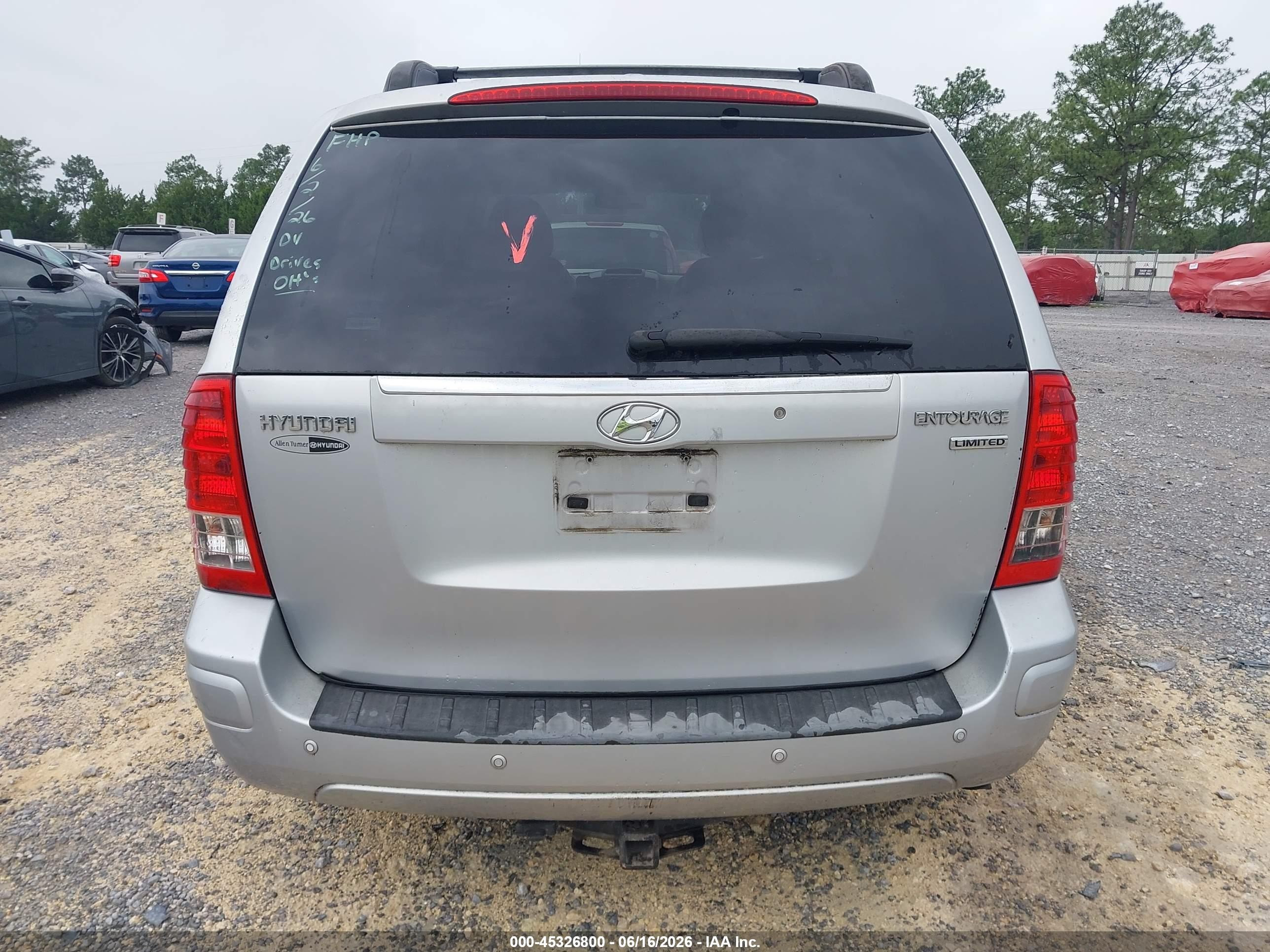 2008 Hyundai Entourage Gls/limited Silver vin: KNDMC233X86045014