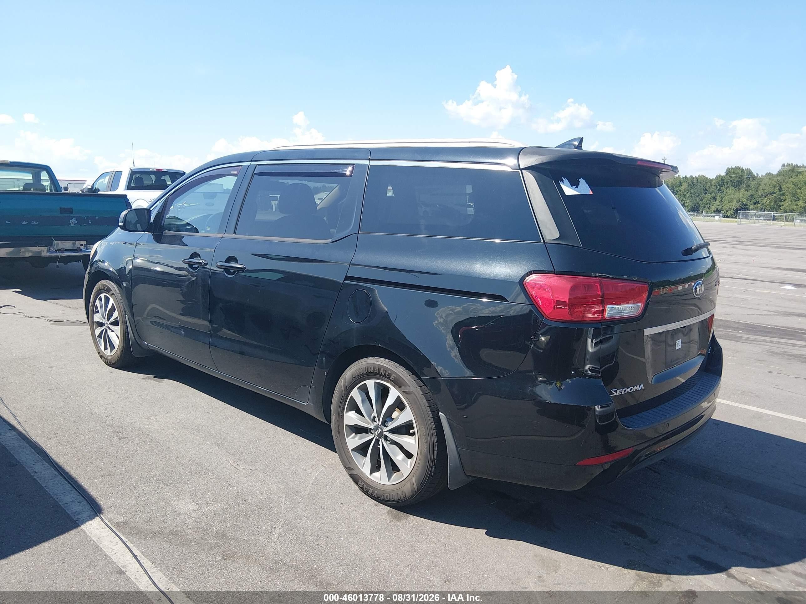 2015 Kia Sedona Sx Black vin: KNDMC5C10F6017896
