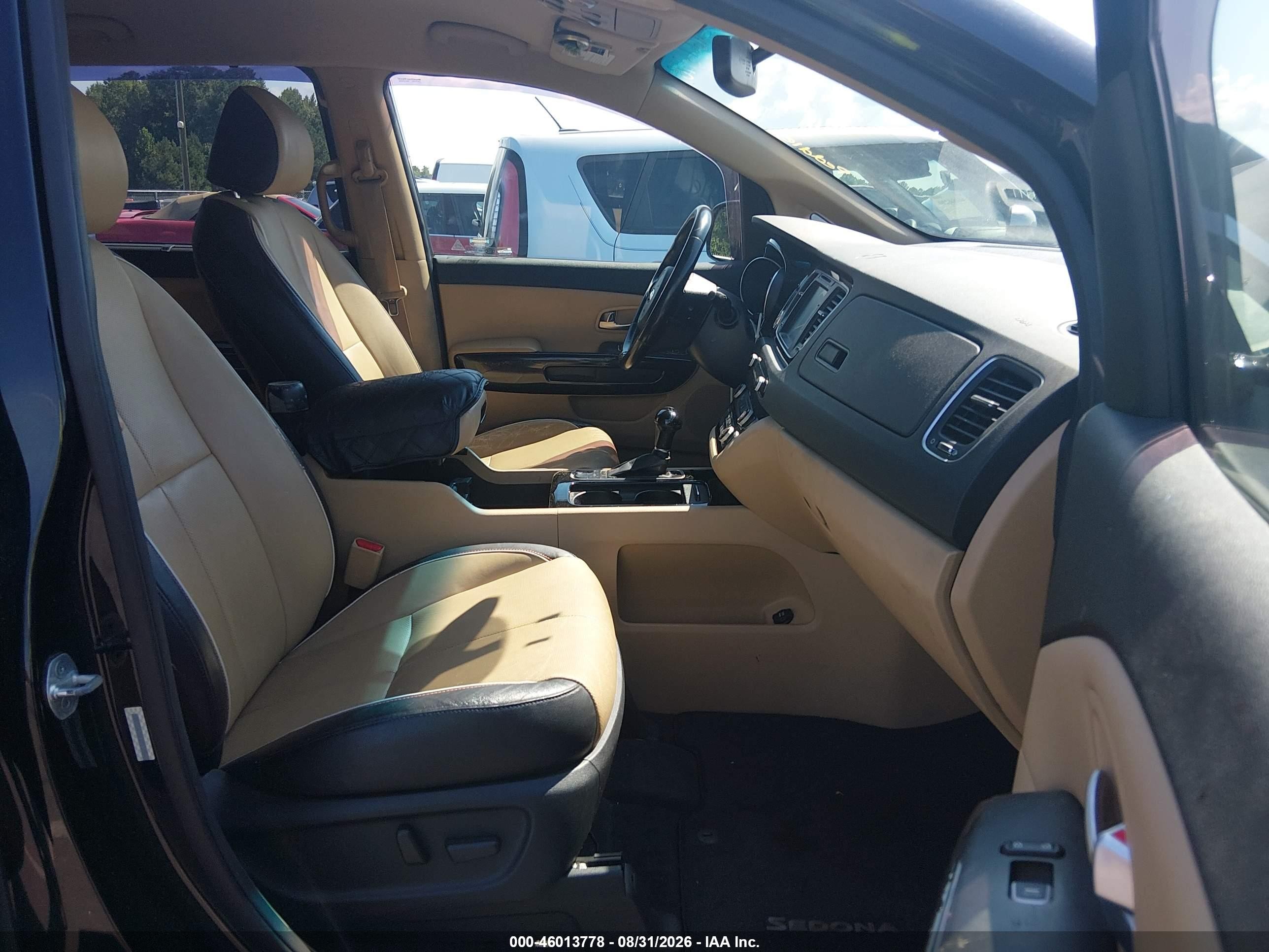 2015 Kia Sedona Sx Black vin: KNDMC5C10F6017896